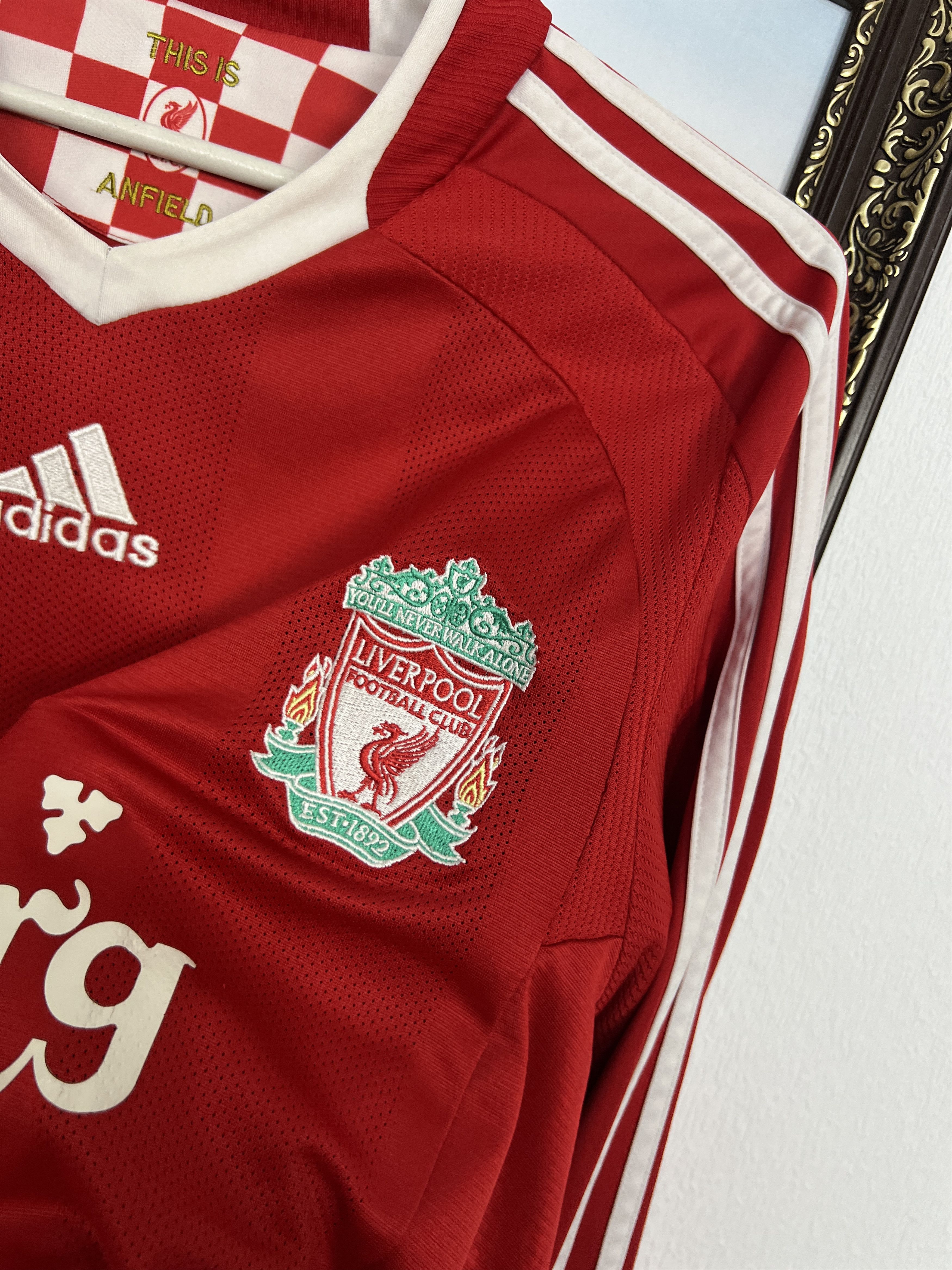 Adidas Liverpool football shirt Soccer Long Sleeve Jersey Trikot Size US M / EU 48-50 / 2 - 4 Thumbnail