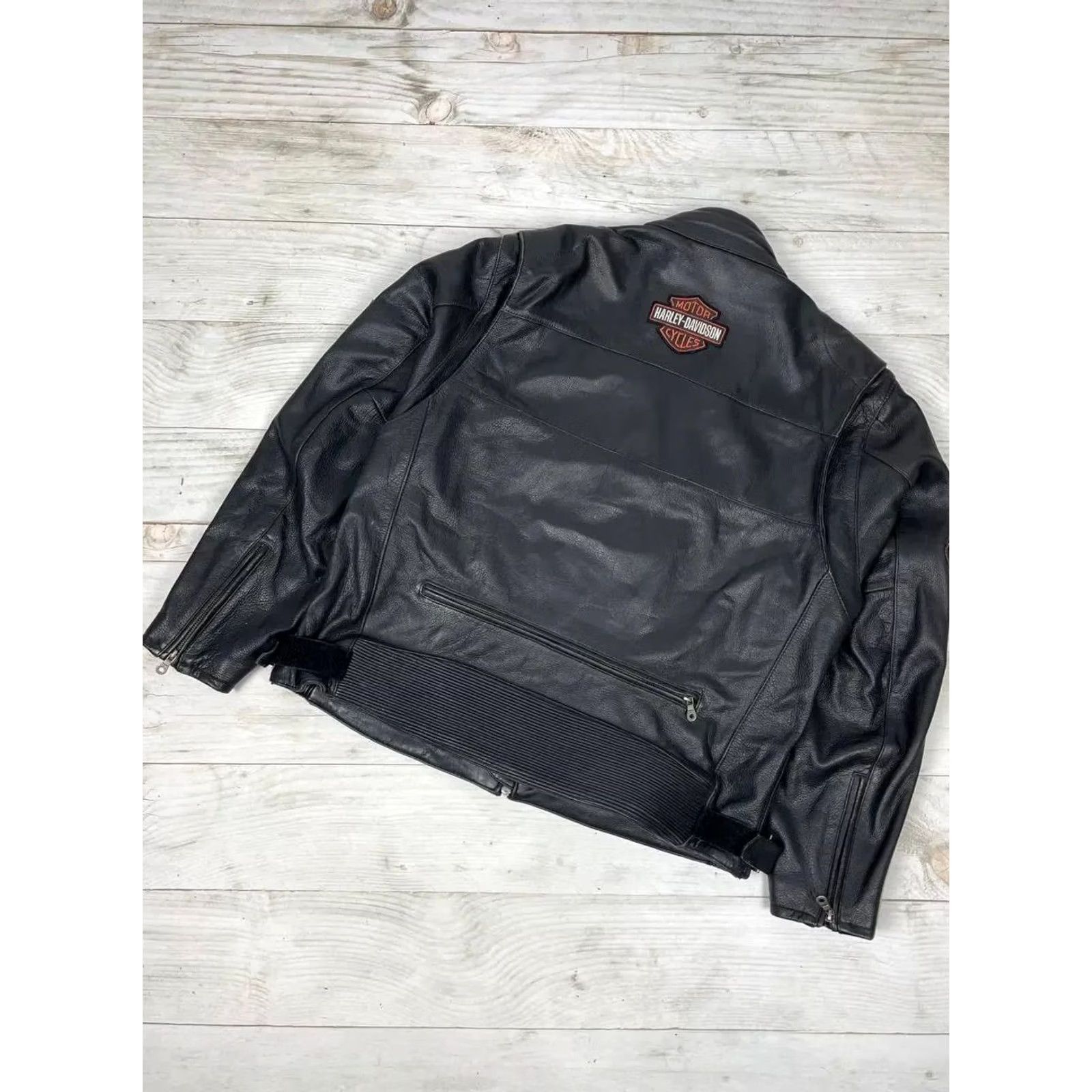 Harley Davidson VINTAGE Harley-Davidson Jacket Harley-Davidson Motorcycle Leather Jacket Biker 2XL Black Mens 90s Vintage Jacket Size US XXL / EU 58 / 5 - 2 Thumbnail