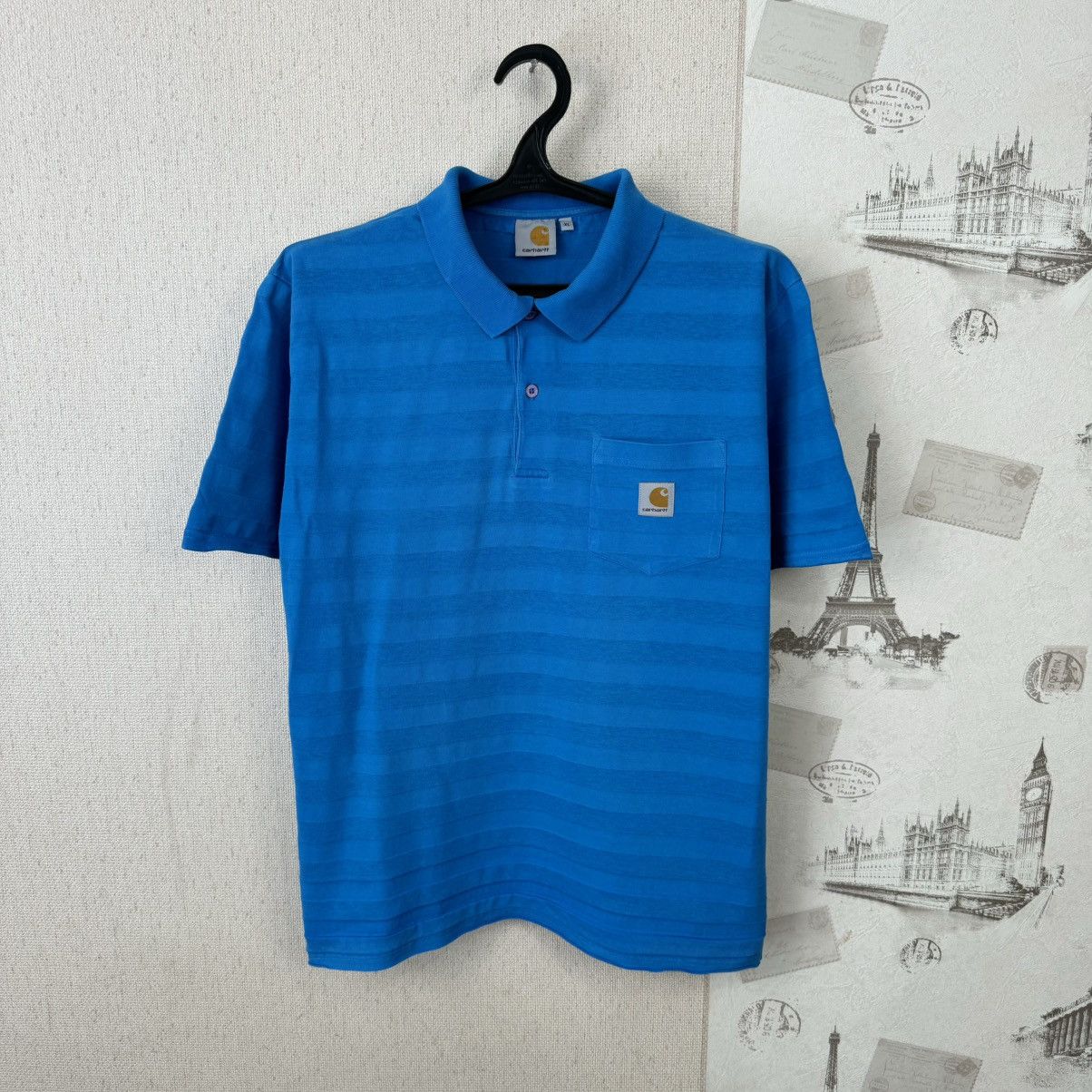 Carhartt Vintage Carhartt T shirt Polo Shirt Blue Sz XL Streetwear Size US XL / EU 56 / 4 - 3 Thumbnail