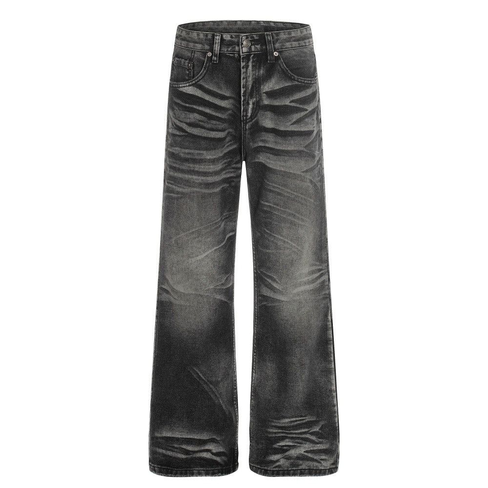 Vintage Punk hippie loose casual washed distressed flared jeans Size US 32 / EU 48 - 1 Thumbnail