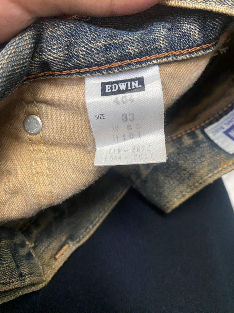 Edwin Vintage Edwin 404 Distressed Denim Size US 33 - 17 Thumbnail