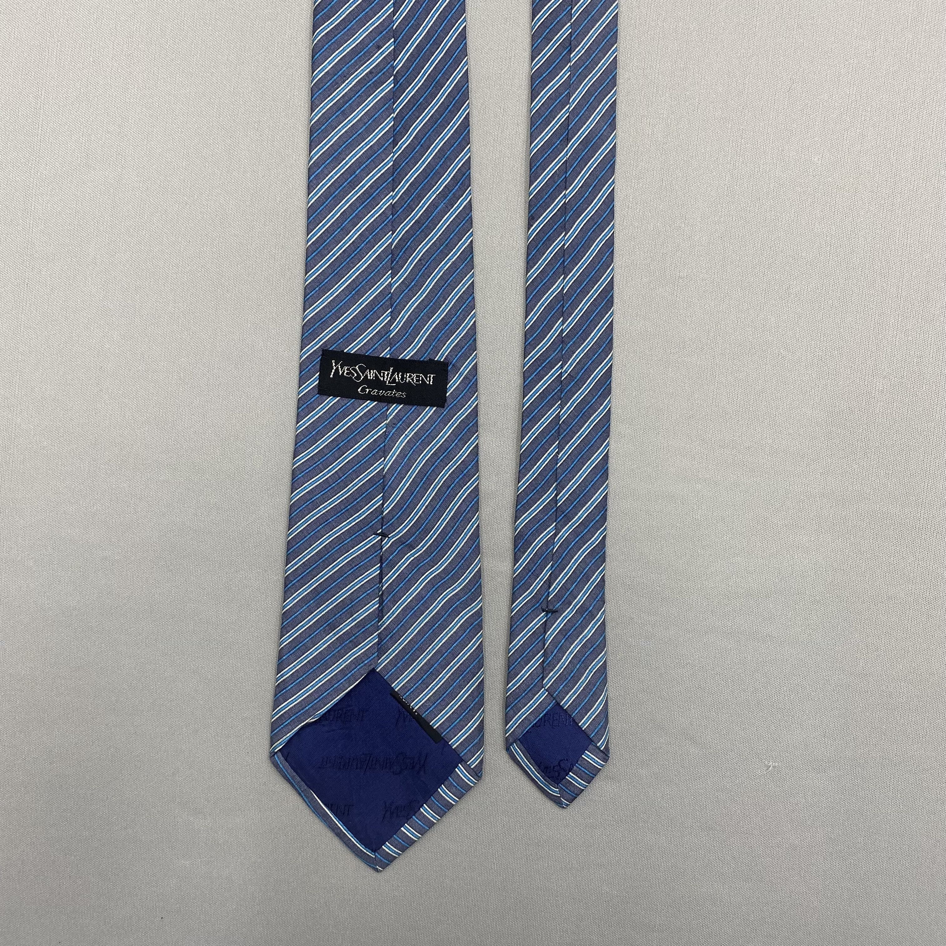 Japanese Brand Vintage Yves Saint Laurent SILK Necktie Cravate Pure Silk Size ONE SIZE - 6 Thumbnail