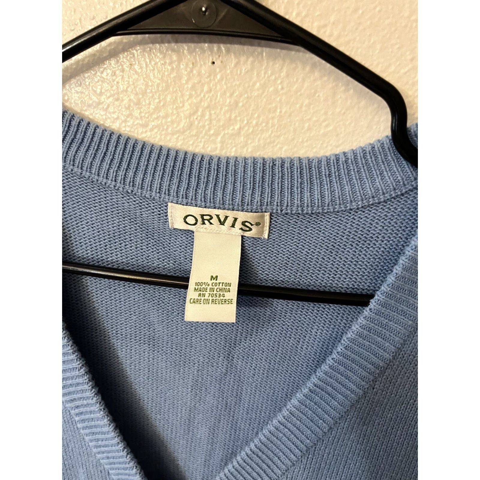 Orvis VINTAGE Orvis Button Vest Sweater 100% Cotton Blue Size M USA Mens Size US M / EU 48-50 / 2 - 3 Thumbnail