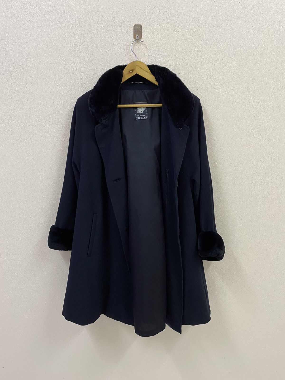 Japanese Brand The Original Petersohn Wool Coat Jacket Fur Size US L / EU 52-54 / 3 - 3 Thumbnail