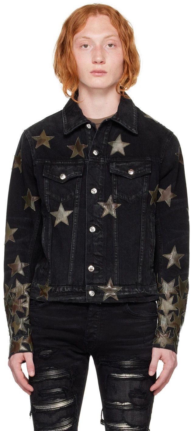Amiri o1mle0426 Chemist Trucker Jacket in Aged Black Size US XL / EU 56 / 4 - 1 Thumbnail