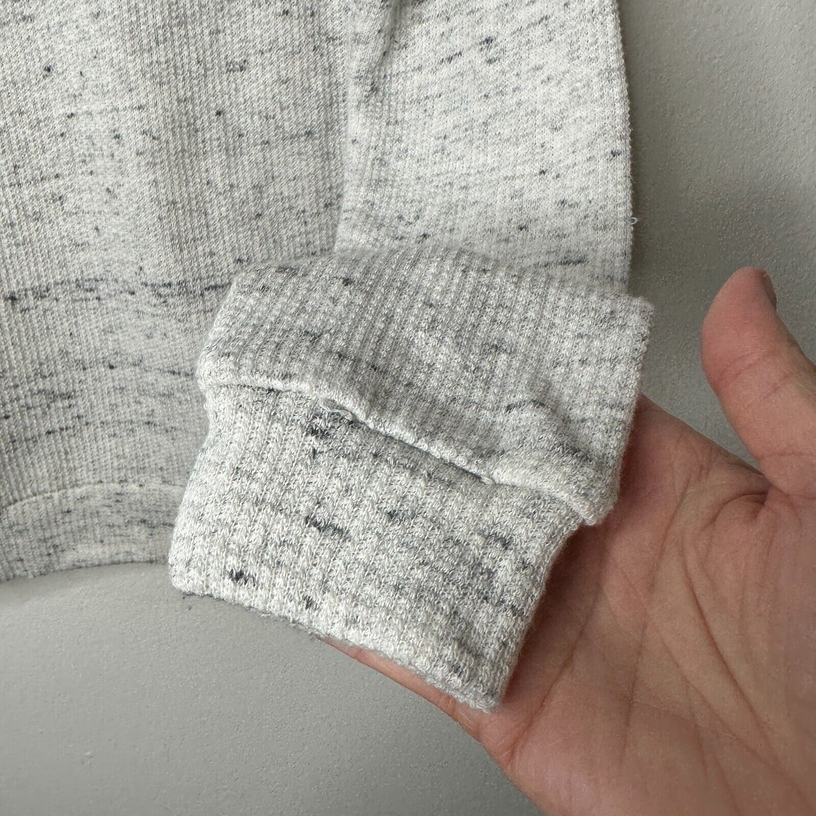 Other Peyton Jensen White-Gray Heathered Embroider Rose Sweater XS Size XS / US 0-2 / IT 36-38 - 5 Thumbnail