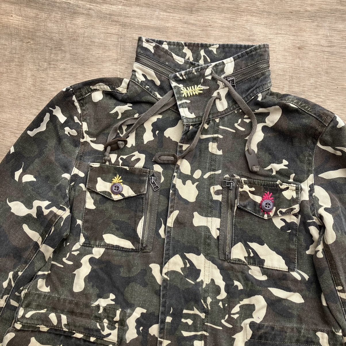 Japanese Brand RODEO CROWNS CAMO PARKA WOMEN JACKET Size S / US 4 / IT 40 - 4 Thumbnail