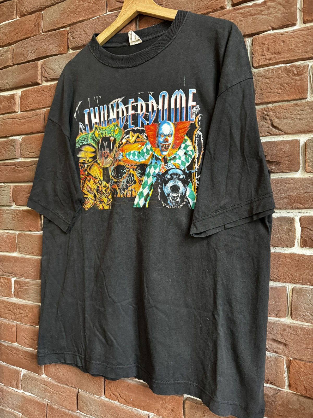 Band Tees Rare Vintage 1995 Thunderdome Wizard Gabber Band Tshirt 90s Size US XL / EU 56 / 4 - 5 Thumbnail