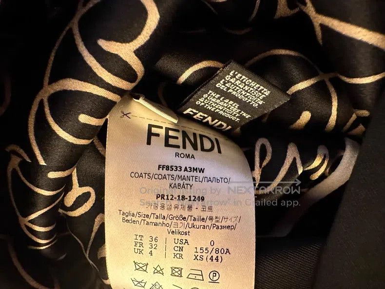 Fendi Fendi Windbreaker Jacket with Velvet Material Size XXS / US 00 / IT 34 - 8 Thumbnail