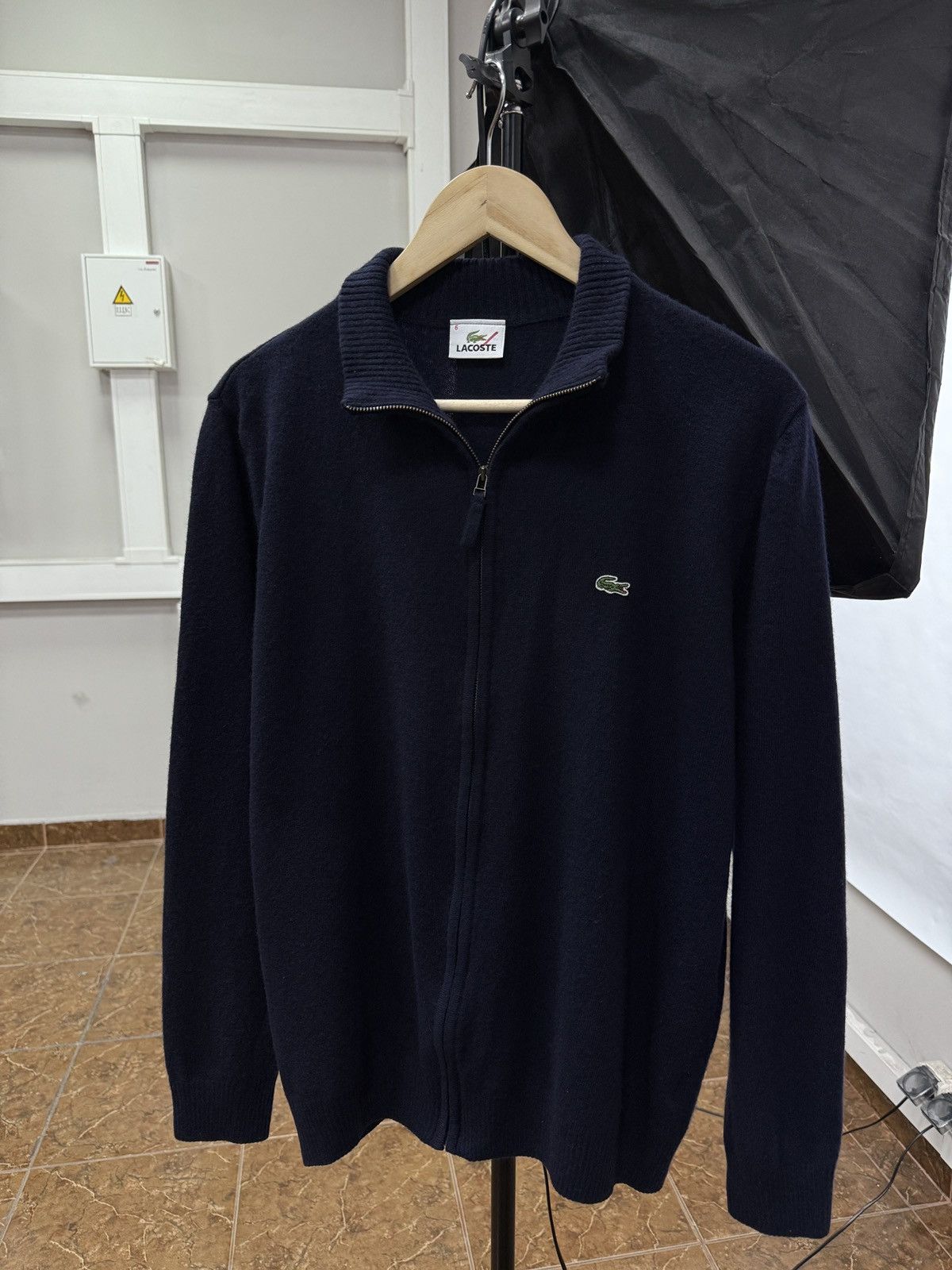 Lacoste 🇫🇷 Vintage 90s Lacoste Wool Sweater Made in France Woolmark Size US XL / EU 56 / 4 - 1 Thumbnail