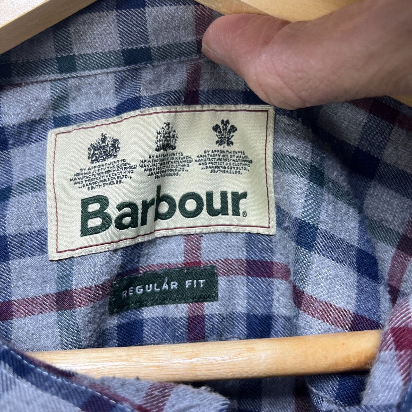 Barbour × Vintage Vintage Barbour Plaid Button Up Long Sleeve Shirt XL US Size US XL / EU 56 / 4 - 4 Thumbnail