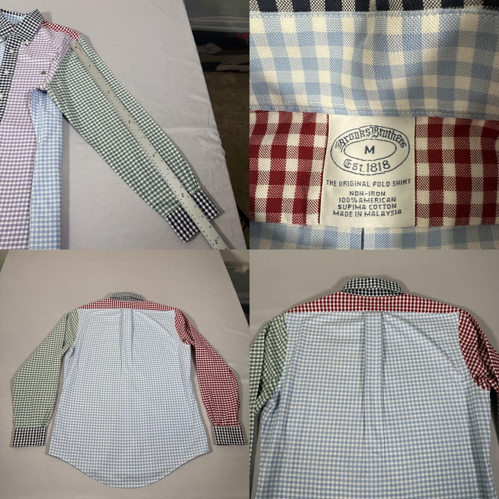 Brooks Brothers Brooks Brothers Shirt Mens M Button-Up Non-Iron Multicolor Gingham Check Long Sleeve Casual Business Size US M / EU 48-50 / 2 - 8 Thumbnail