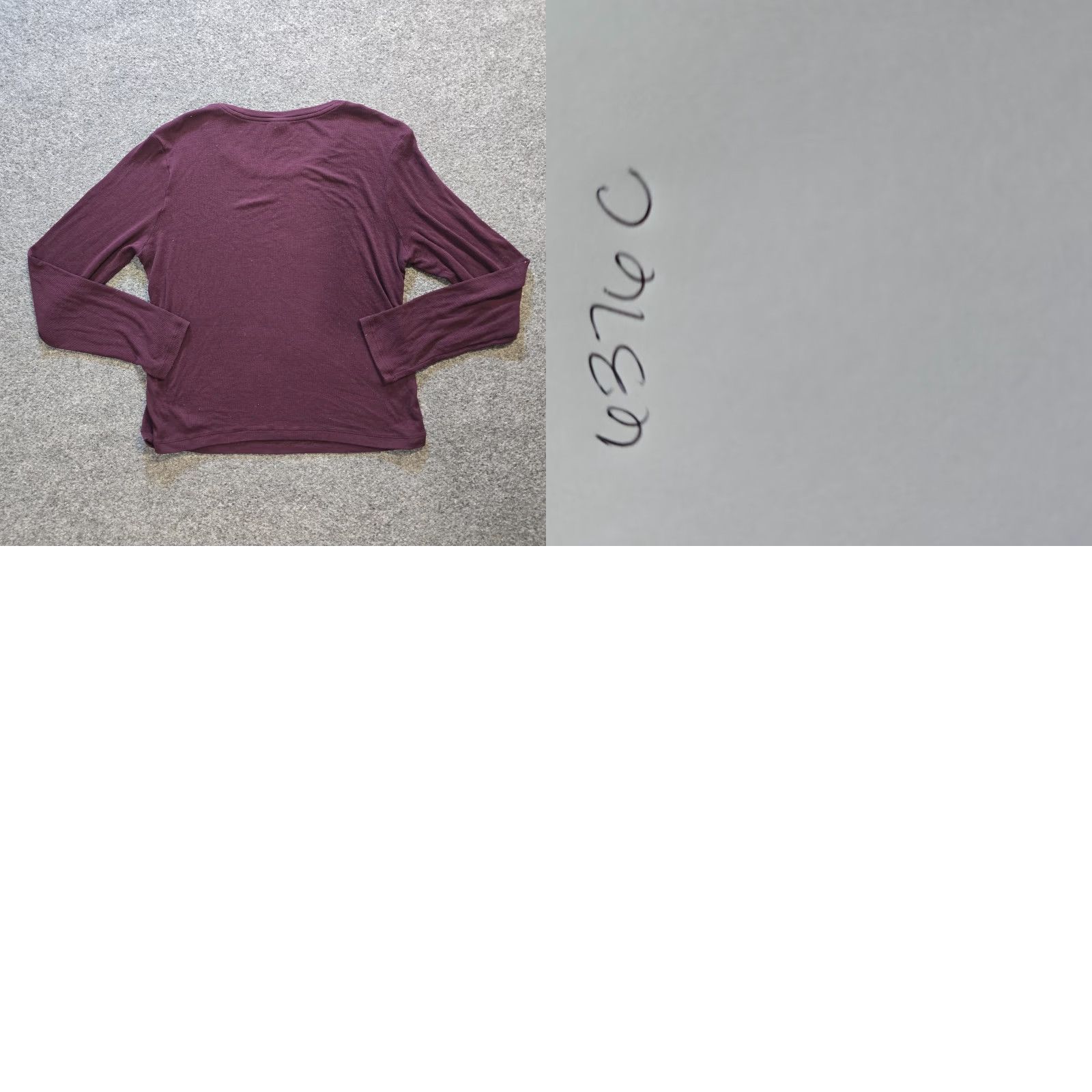 Athleta Athleta Top Womens L Purple Burgundy Ribbed Long Sleeve Casual Shirt Womens L Size L / US 10 / IT 46 - 8 Thumbnail
