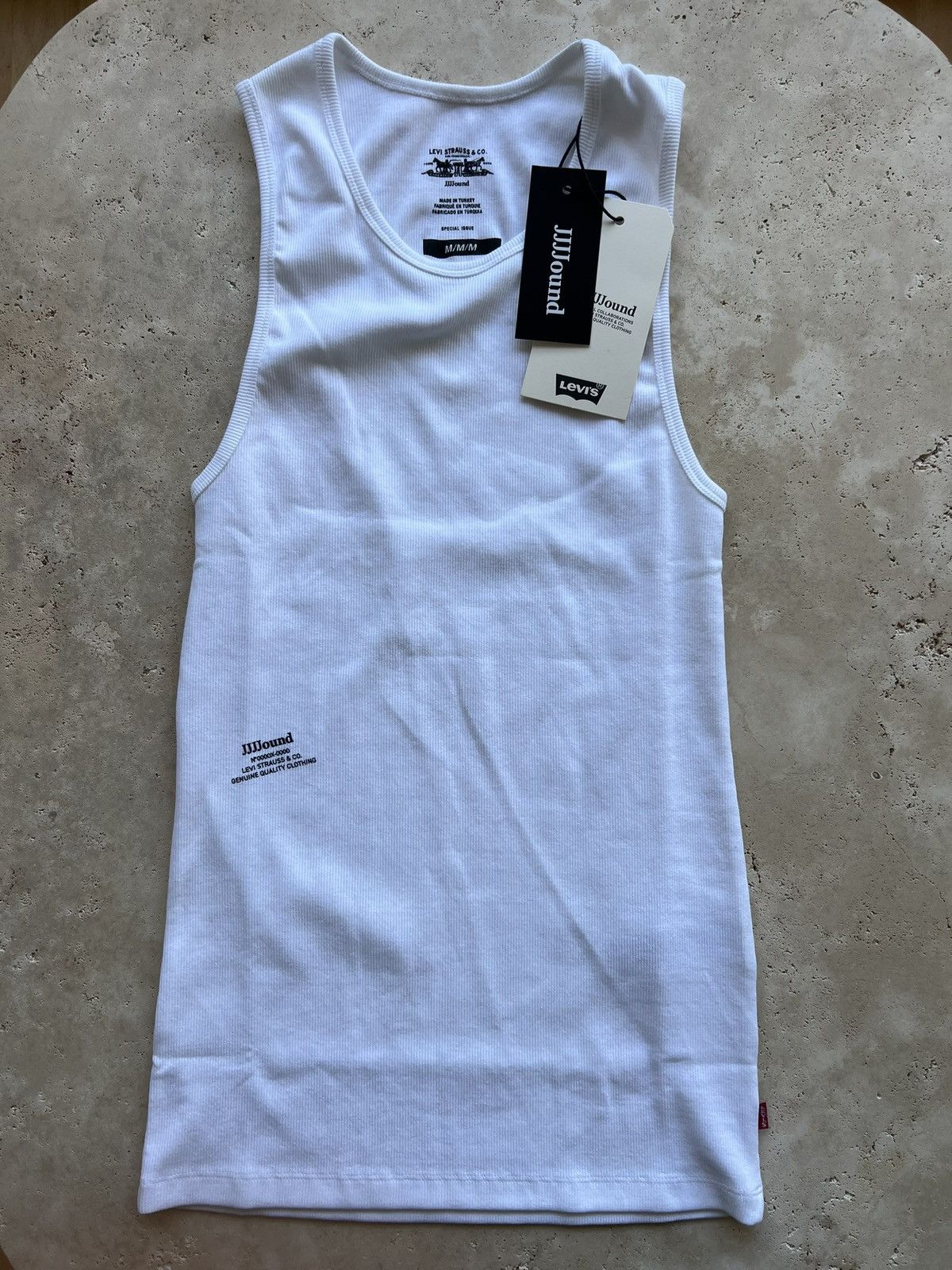 JJJJound × Levi's NEW SzM JJJJound Levi’s Tank Top White Ribbed Logo Size US M / EU 48-50 / 2 - 1 Thumbnail