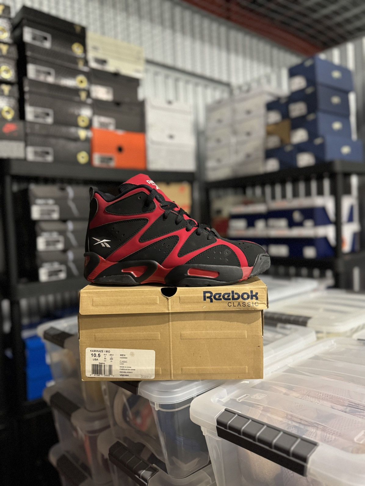 Reebok Reebok Kamikaze 1 Mid Red Black Size 10.5 Size US 10.5 / EU 43-44 - 1 Thumbnail
