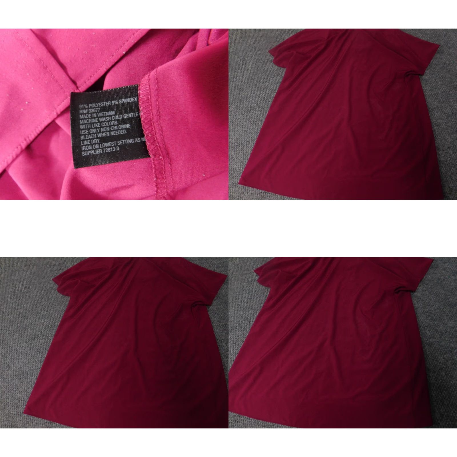 Worthington Worthington Womens Blouse XL Burgundy Red V-Neck Short Sleeve Casual Shirt Ladies Regular Classic Size XL / US 12-14 / IT 48-50 - 8 Thumbnail