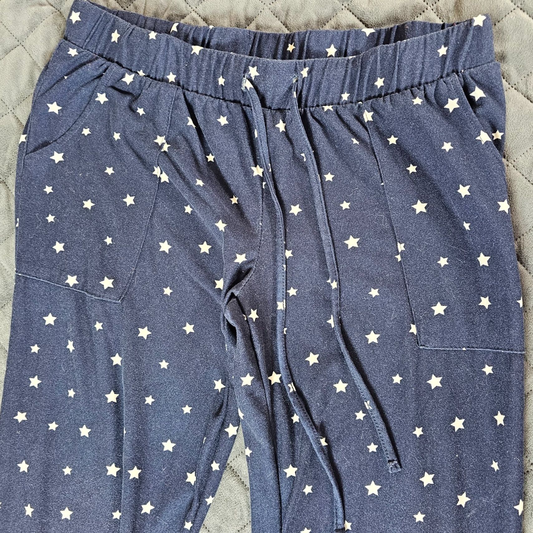 Lucky Brand Lucky Brand Sweatpants Women S Star Print Fleece Drawstring Crop Navy Blue/Blue Size 28" / US 6 / IT 42 - 3 Thumbnail