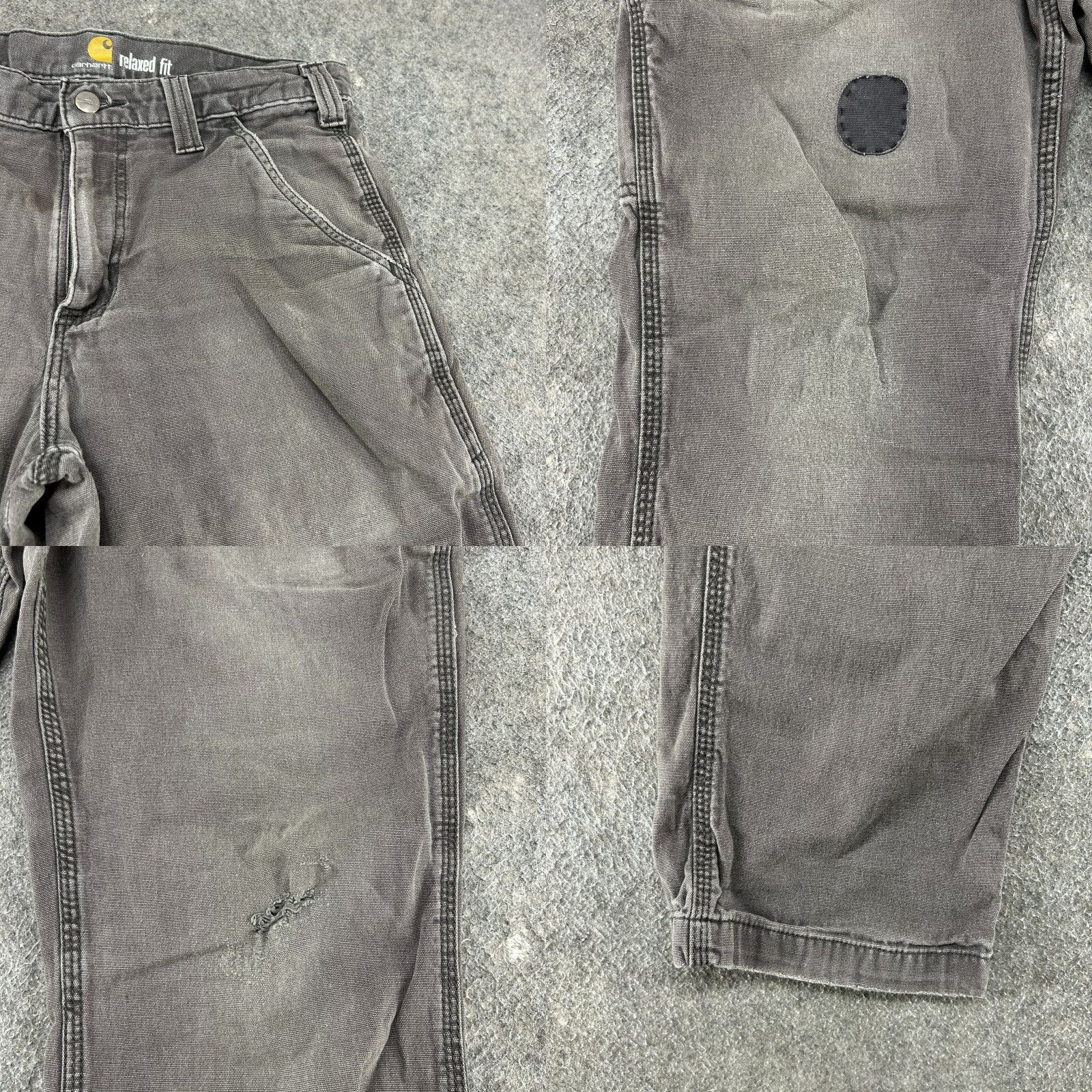 Carhartt Carhartt Pants Men 30x30 Grey Carpenter Relaxed Fit Workwear Cotton Rugged Flex Size US 30 / EU 46 - 8 Thumbnail