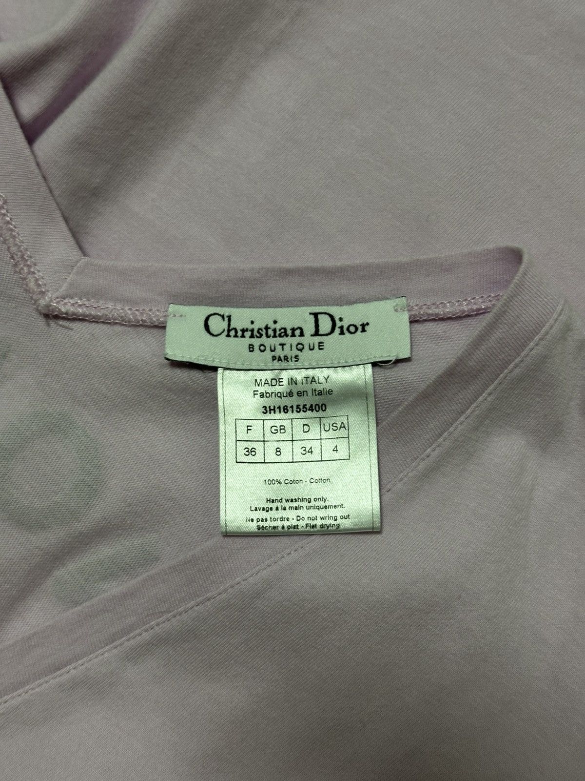 Dior Christian Dior F/W 2003 "J'ADORE DIOR" V-neck T-Shirt Size XS / US 0-2 / IT 36-38 - 5 Thumbnail