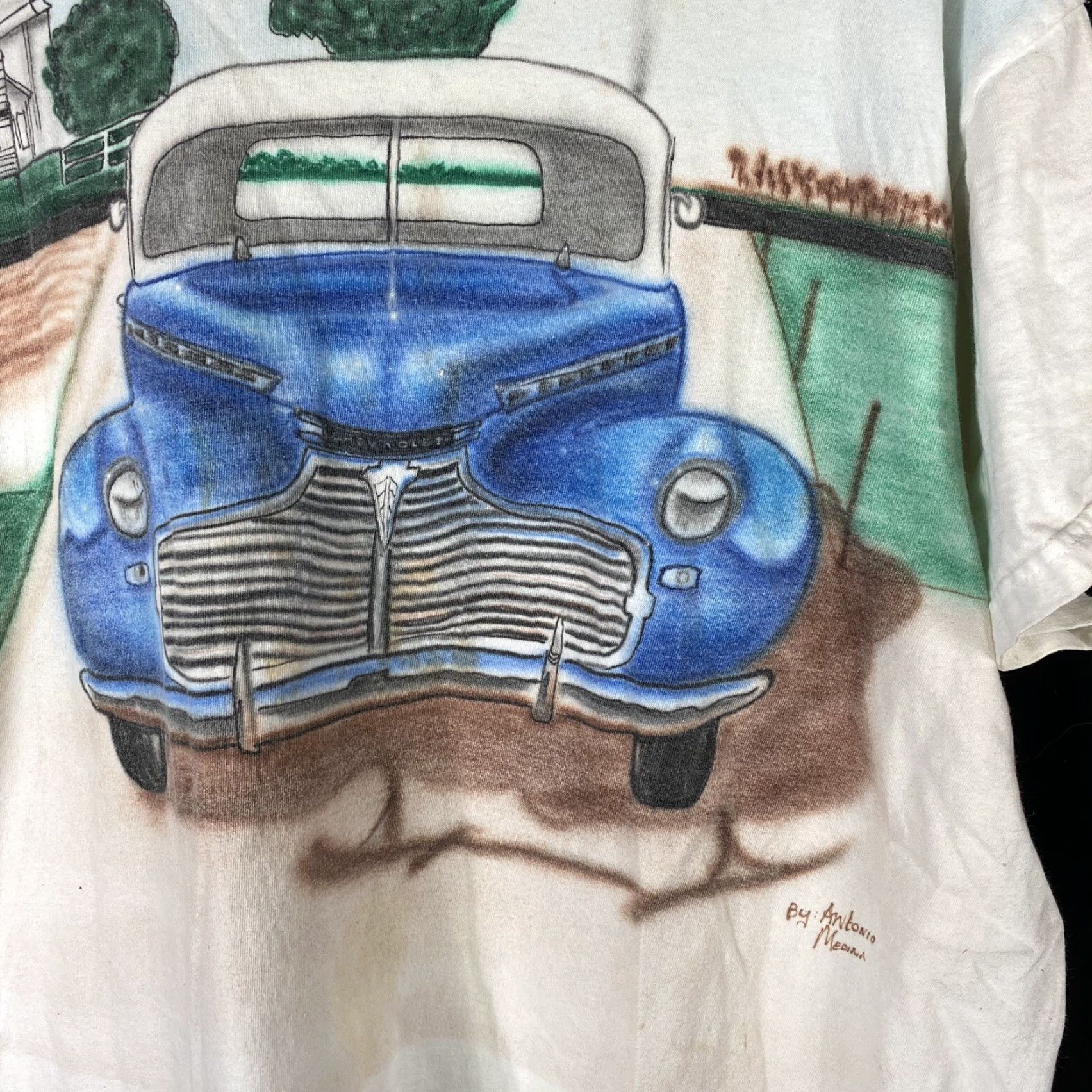 Vintage VINTAGE 1980s Airbrushed ‘41 Chevy Tshirt XL Shirt Mens XL Chevrolet Tshirt 1980s Chevy Tshirt Airbrushed 41 Chevy Vintage Men’s XL Size US XL / EU 56 / 4 - 2 Thumbnail