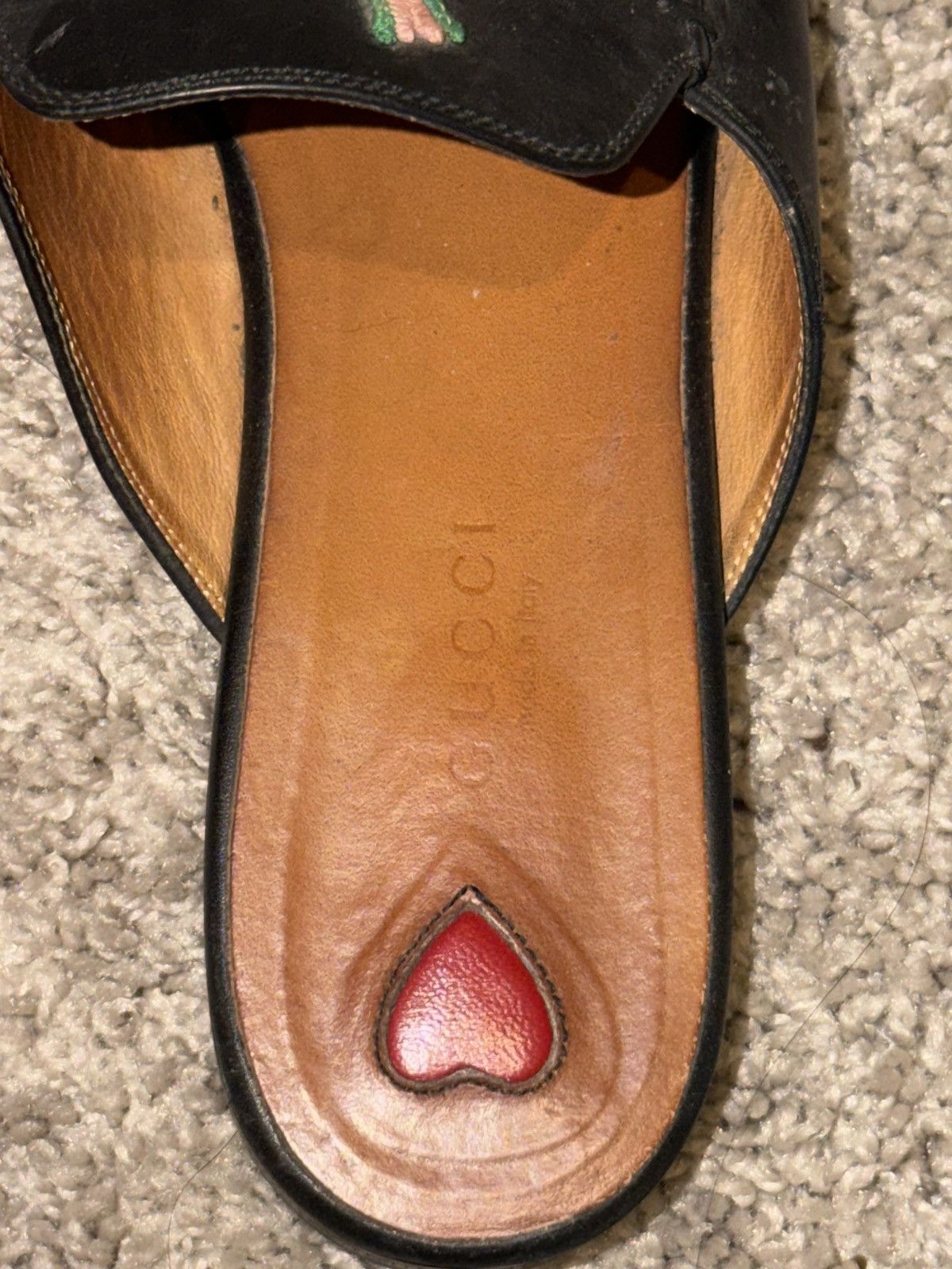 Gucci Gucci Princetown Floral Leather Flat Mules Size US 8.5 / IT 38.5 - 3 Thumbnail