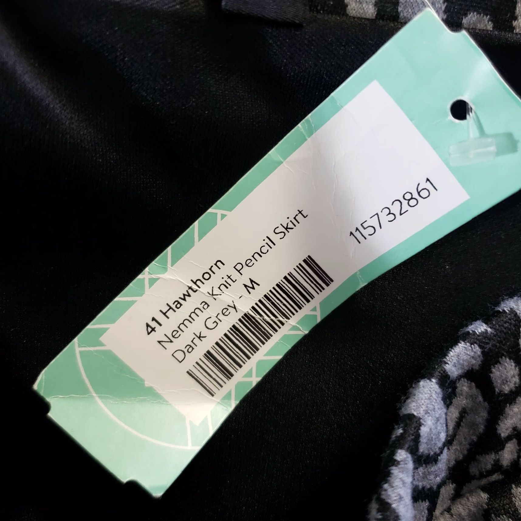 Vintage VINTAGE? No — 41Hawthorn Women’s Nemma Knit Pencil Skirt M Black Gray Animal Print Knee Length Size 32" / US 10 / IT 46 - 4 Thumbnail