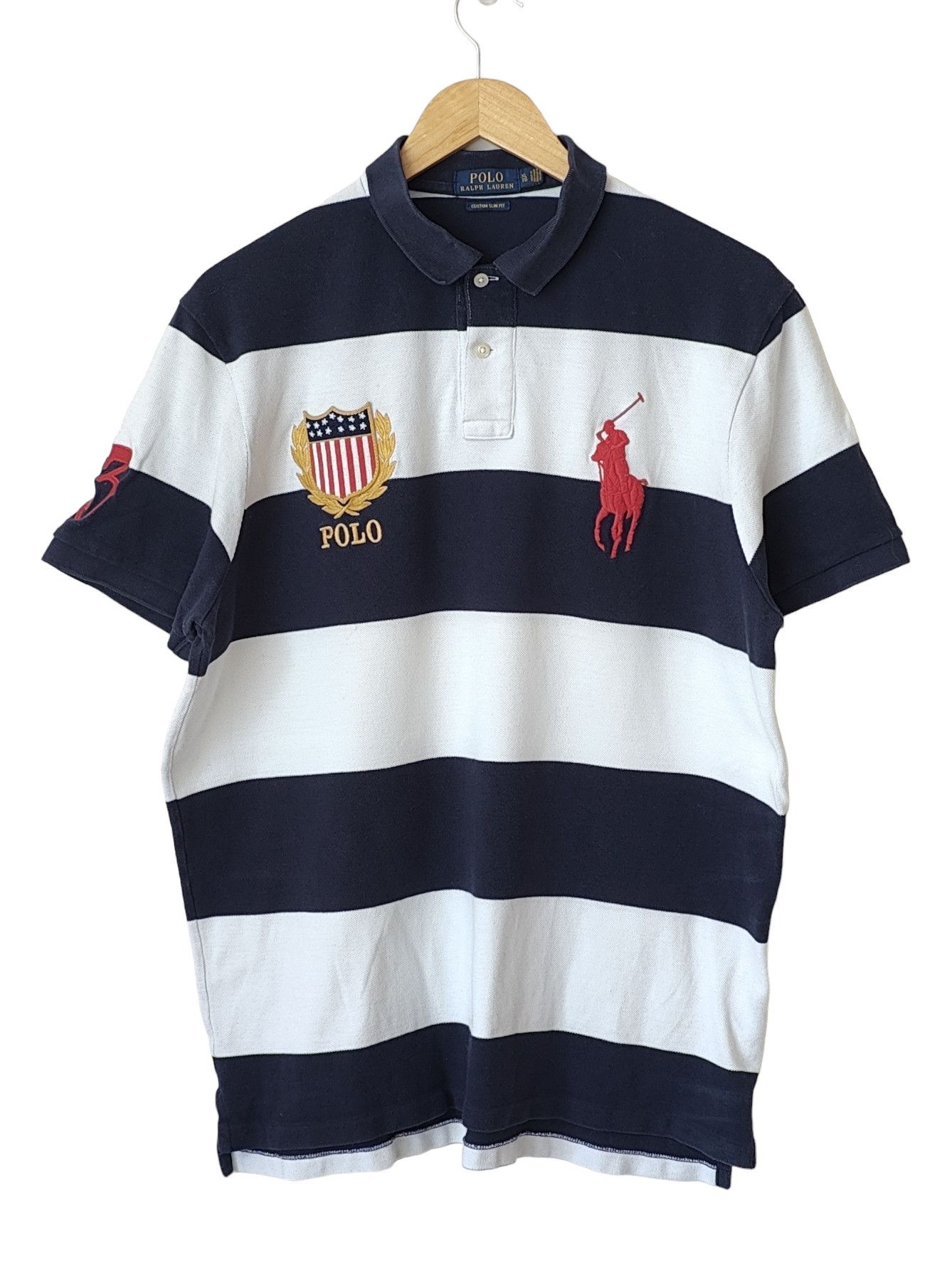 Polo Ralph Lauren × Ralph Lauren Ralph Lauren Polo Chief Keef style USA Flag Polo Tshirt Size US XL / EU 56 / 4 - 1 Thumbnail
