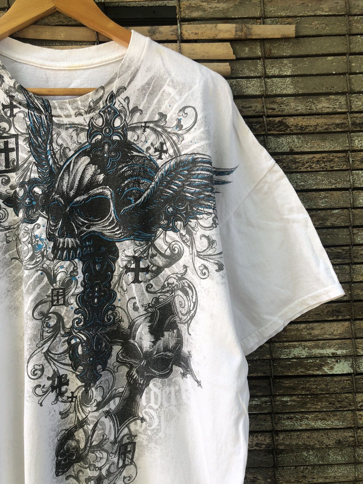 Affliction 🔥Vintage Y2K🔥Skull Cross Wings Affliction Tshirts Size US XL / EU 56 / 4 - 3 Thumbnail