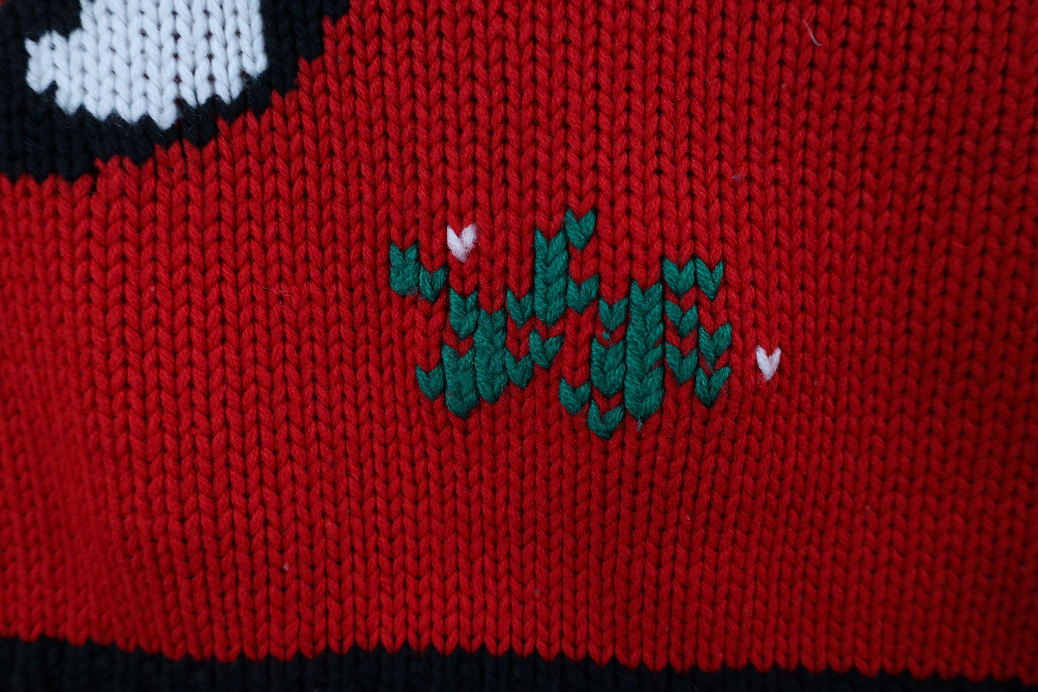 Vintage Vintage 90s Streetwear Panda Bear Knit Crewneck Sweater Red Size 3XL / US 20-22 - 6 Thumbnail