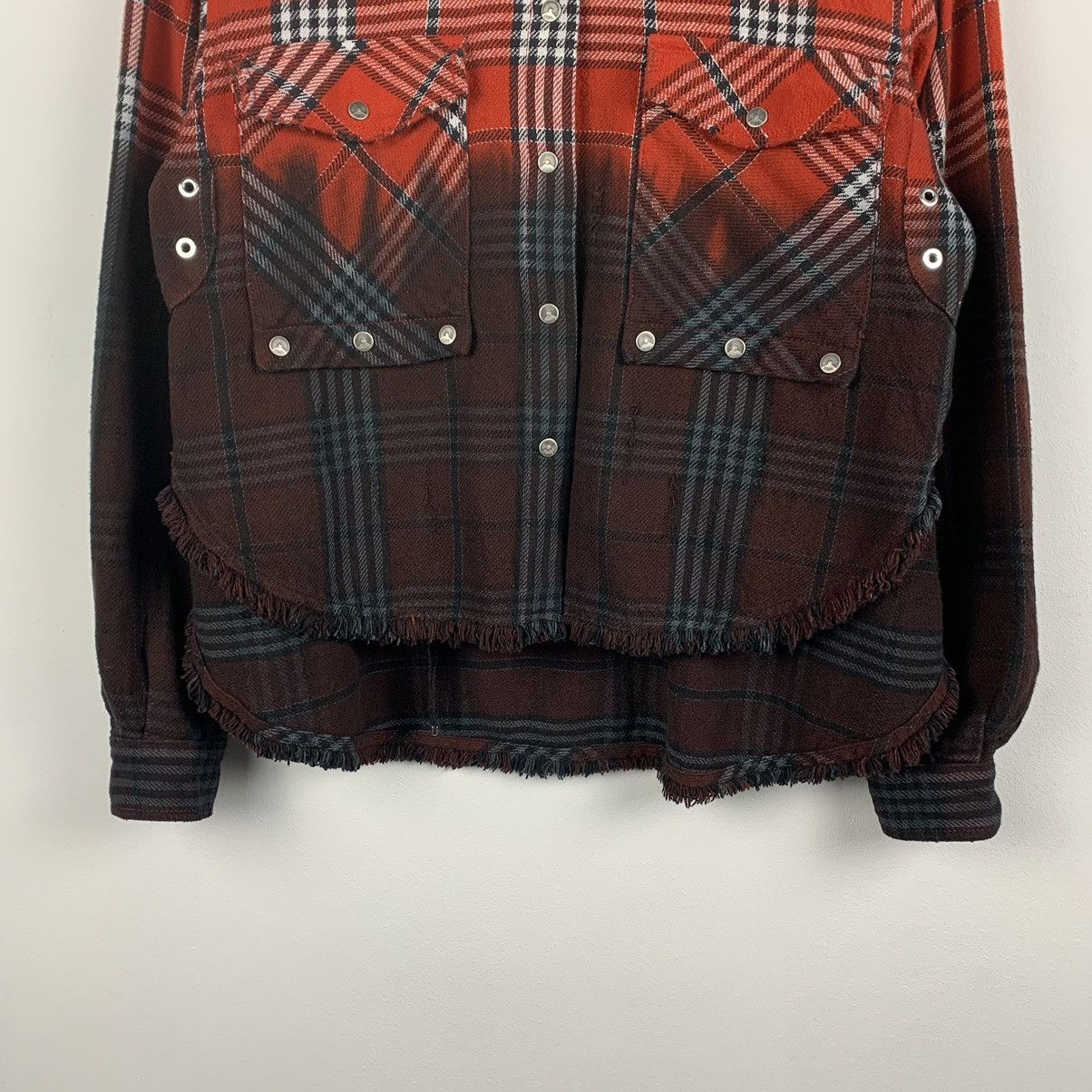 Diesel Diesel Avant Garde Punk Blouse Shirt Plaid Multi Pocket Y2K Size S / US 4 / IT 40 - 4 Thumbnail