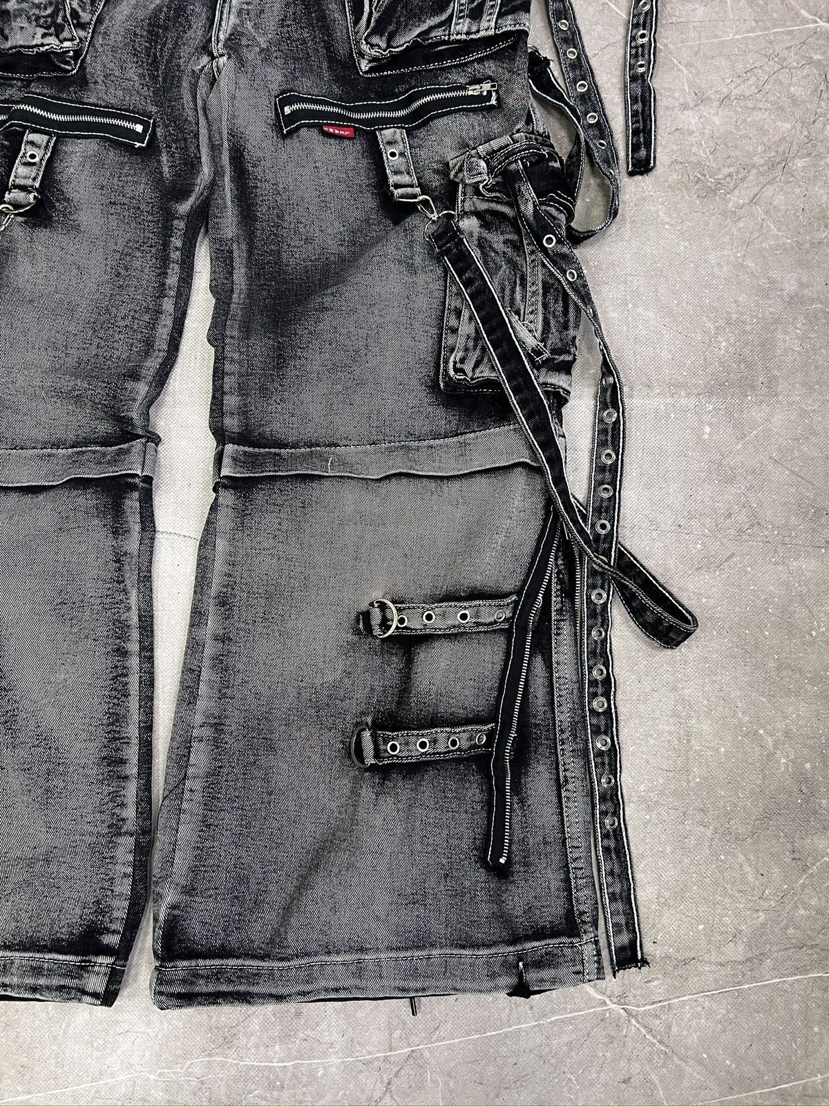 Tripp NYC Gothic bondage diesel style denim distressed jeans y2k Size US 32 / EU 48 - 6 Thumbnail
