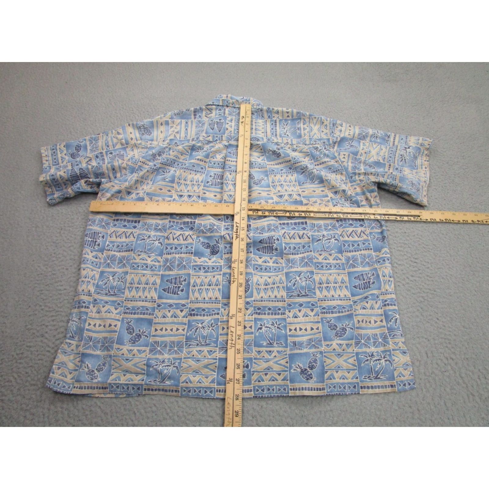 ALOHAS VINTAGE Cooke Street Shirt Mens XL Blue Hawaiian Aloha Button Front Cotton Tropical Shirt Size US XL / EU 56 / 4 - 5 Thumbnail