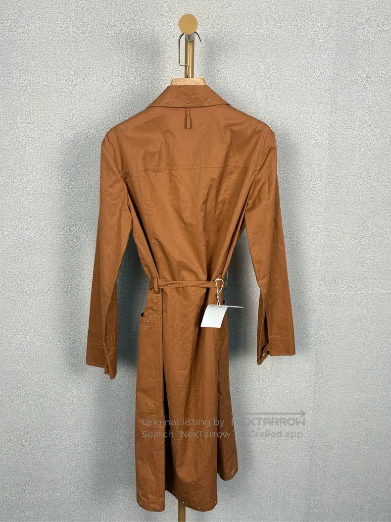 Hermes Hermes Khaki Lapel Long Sleeve Windbreaker Size XS / US 0-2 / IT 36-38 - 2 Thumbnail