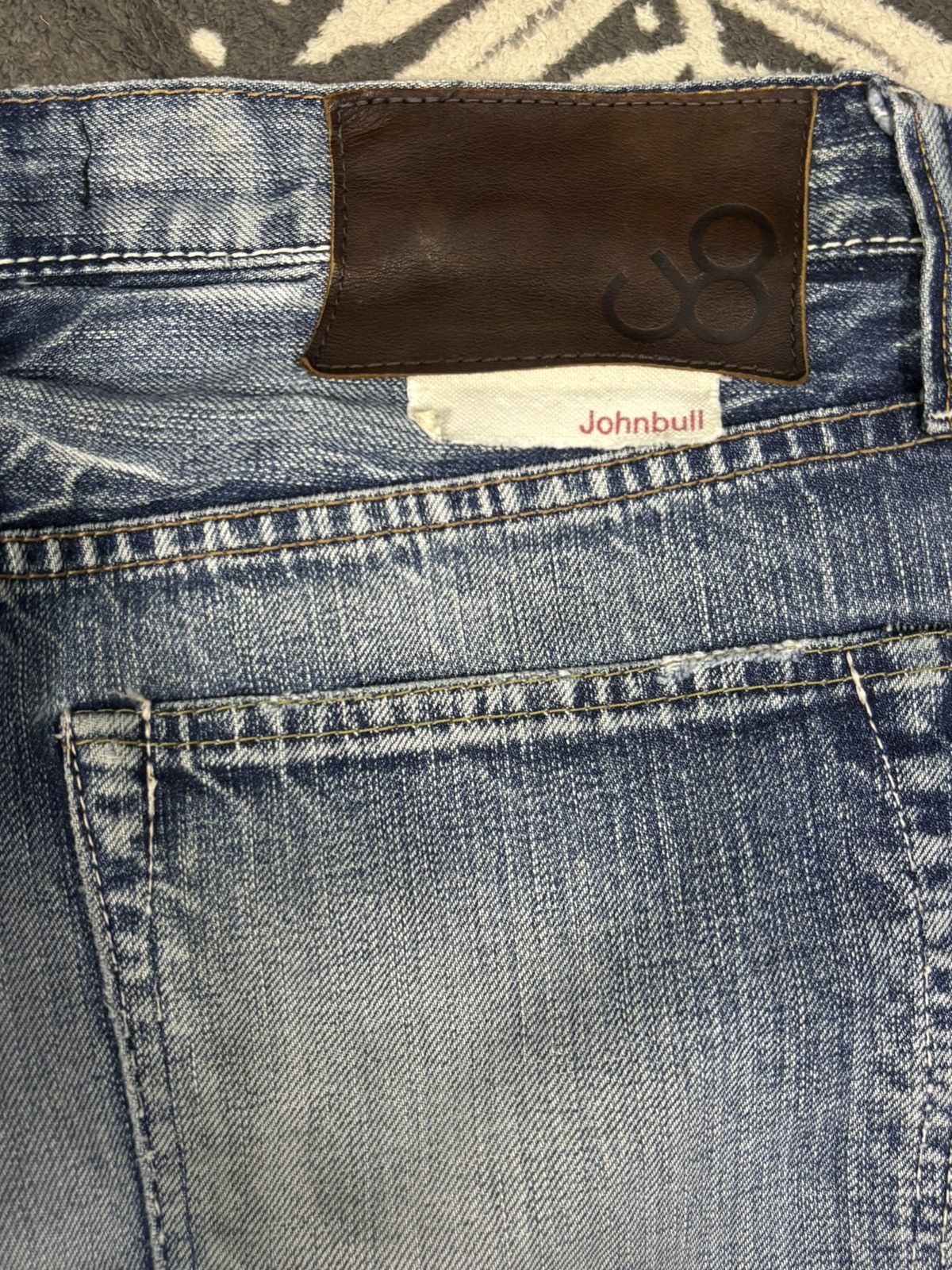 Junya Watanabe Vintage Johnbull Selvedge Whisker Loose Fit Distressed Jeans Size US 31 - 12 Thumbnail