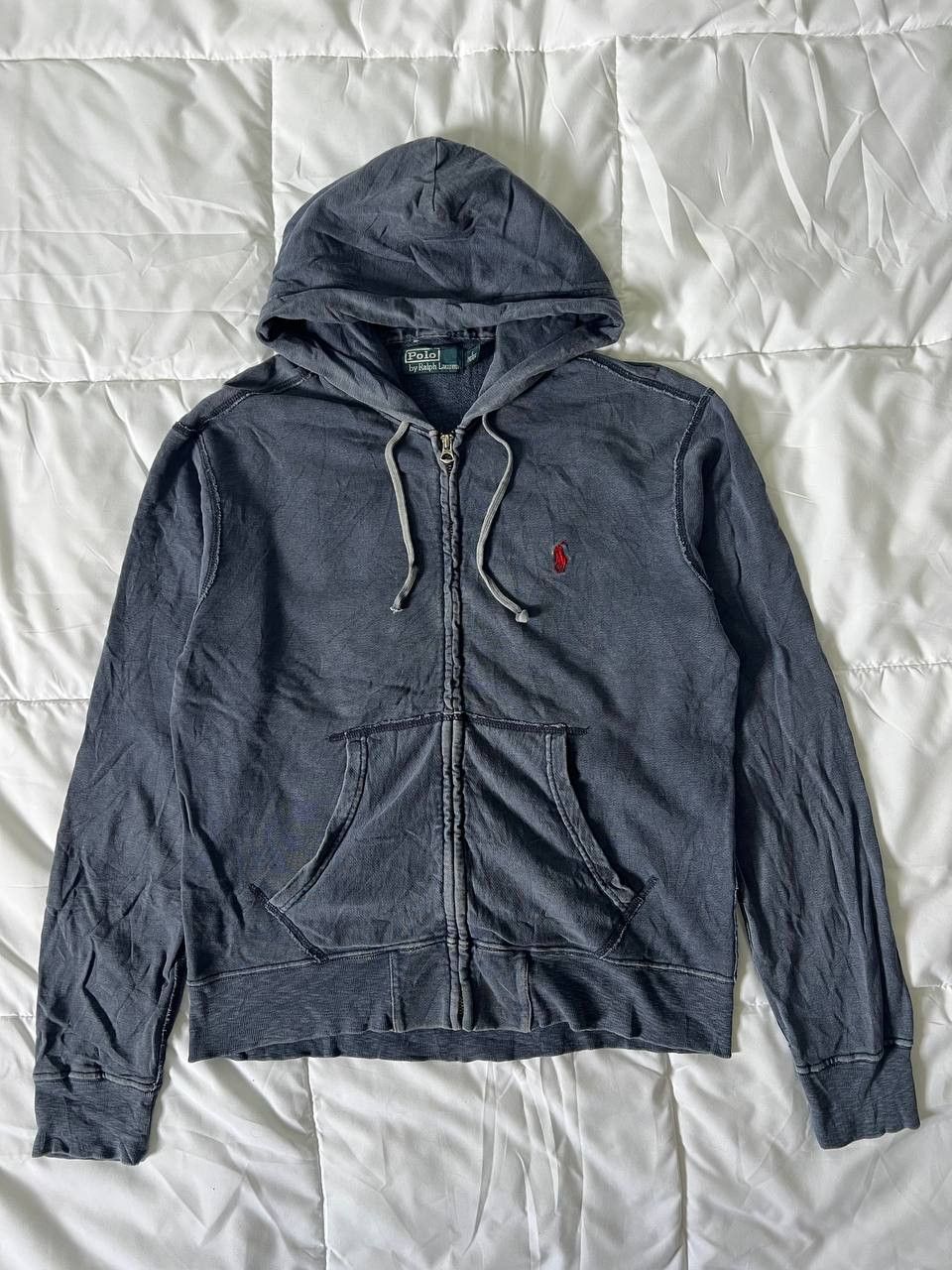 Polo Ralph Lauren × Ralph Lauren × Vintage Vintage Polo Ralph Lauren Hoodie Zipper Distressed Style Size US S / EU 44-46 / 1 - 1 Thumbnail