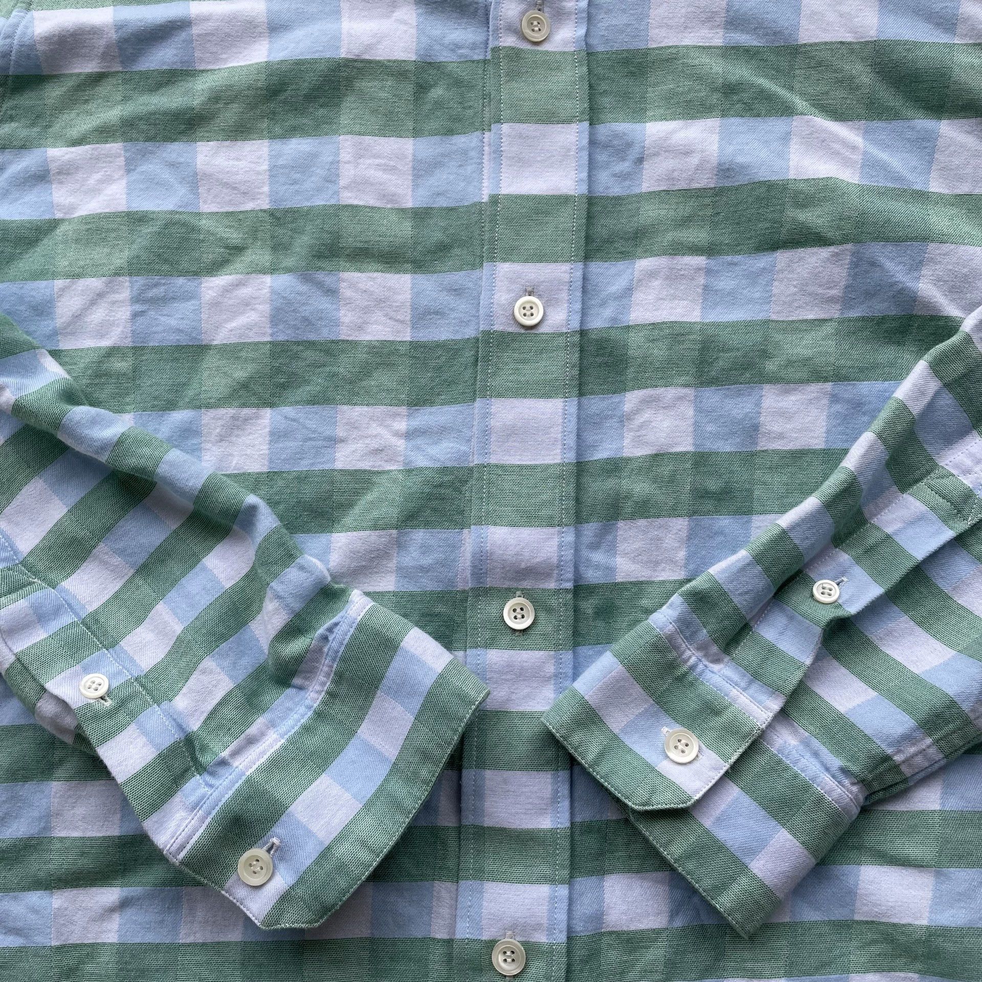Loewe Loewe SS24 Unisex Blue Green Check Shirt 98 New 38 Size US S / EU 44-46 / 1 - 3 Thumbnail