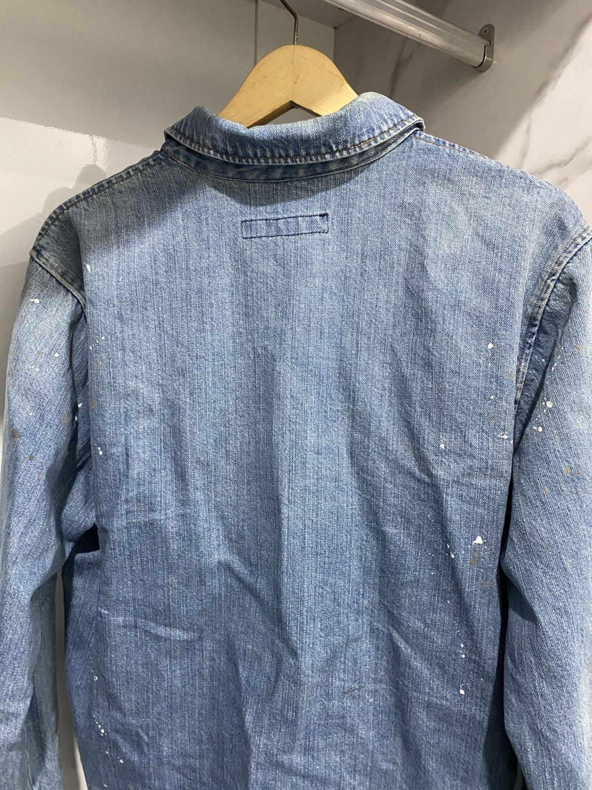 If Six Was Nine × Japanese Brand × Le Grande Bleu (L.G.B.) 💸BINDINGOFFER💸Japanese designwork denim painter shirt Size US L / EU 52-54 / 3 - 6 Thumbnail