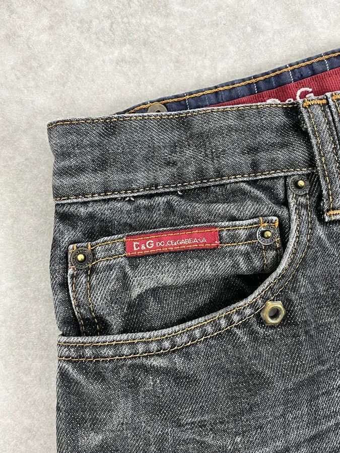 Dolce & Gabbana AW2003 Dolce & Gabbana Raw Grey Slim Denim Jeans Size US 30 / EU 46 - 11 Thumbnail