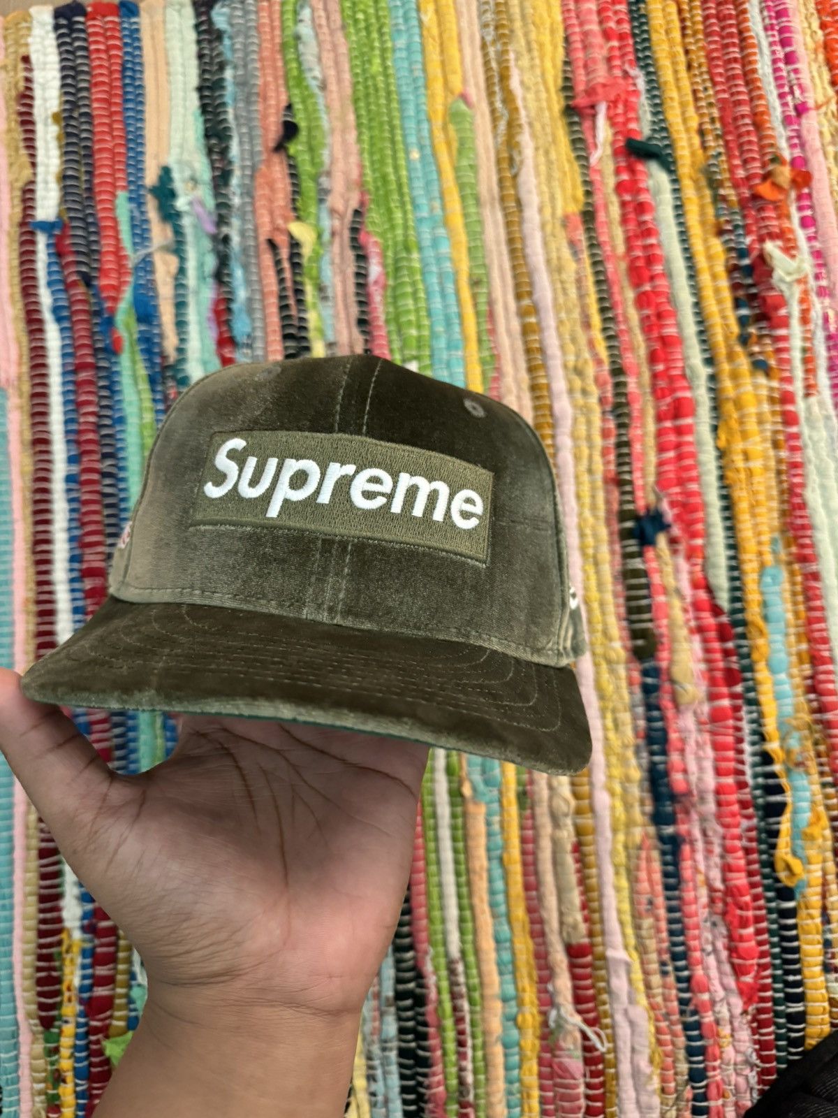 New Era × Supreme 2022 Supreme Velour Box Logo Fitted Size ONE SIZE - 2 Thumbnail