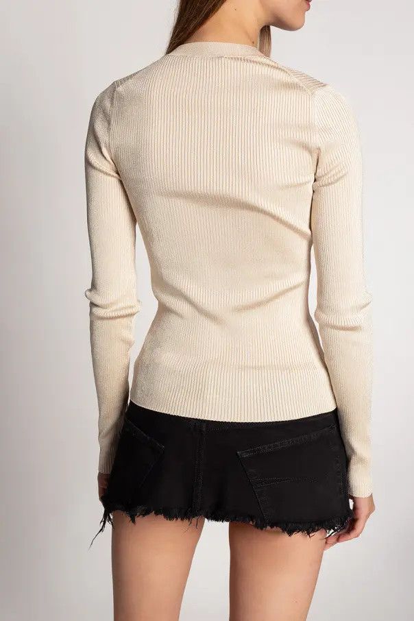 Balenciaga o1mt1gz0325 Top Sweater in Beige Size M / US 6-8 / IT 42-44 - 4 Thumbnail