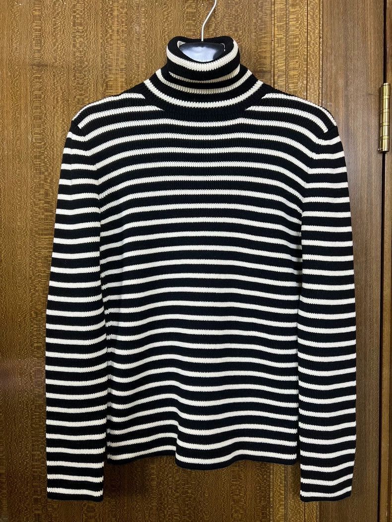 Saint Laurent Paris Saint Laurent Black White Striped Sweater-2505 Size US XS / EU 42 / 0 - 1 Thumbnail