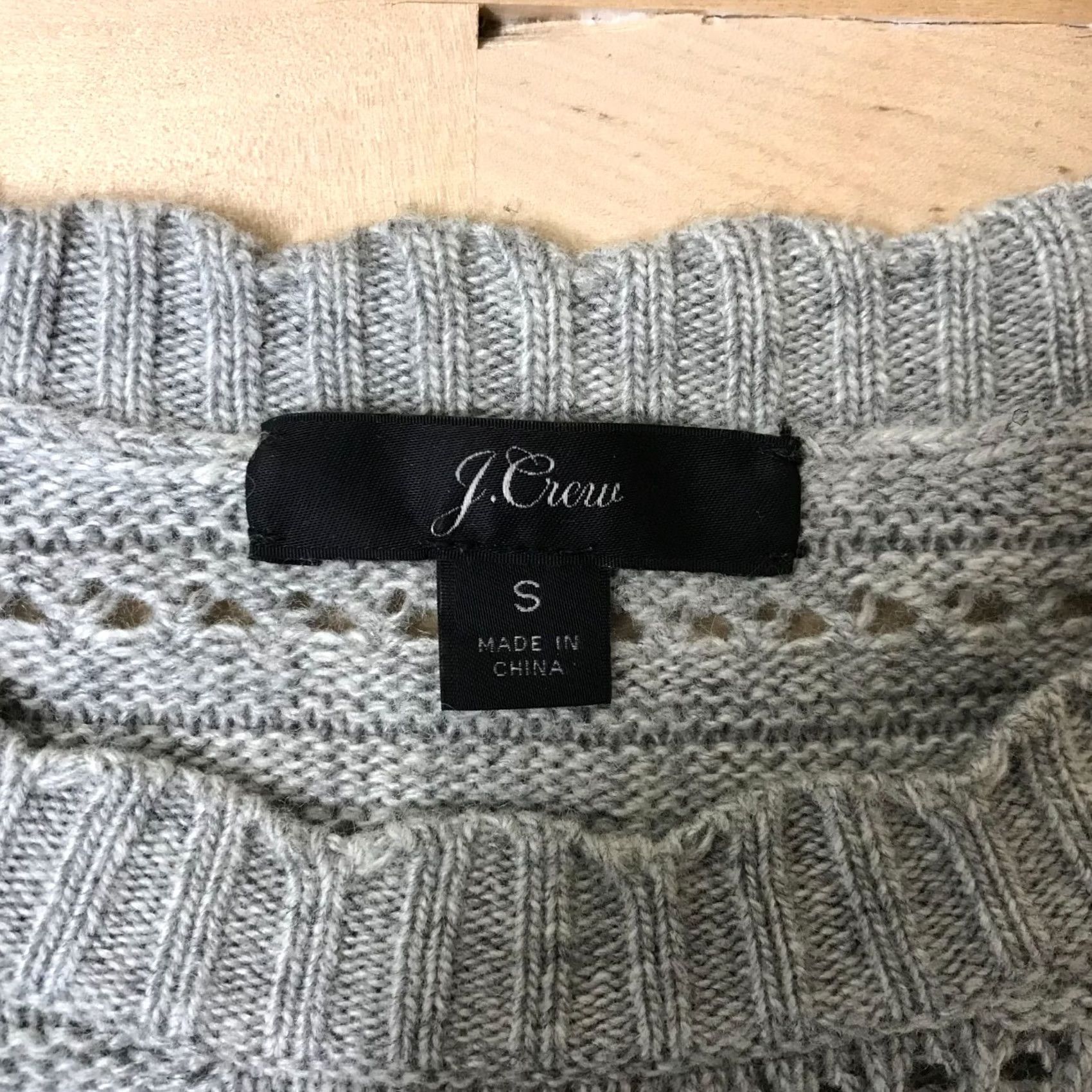 J.Crew J.CREW Sweater Shirt Women Small Gray Long Sleeve Round Neck Wool Blend Pullover Pullover Regular" Size S / US 4 / IT 40 - 7 Thumbnail
