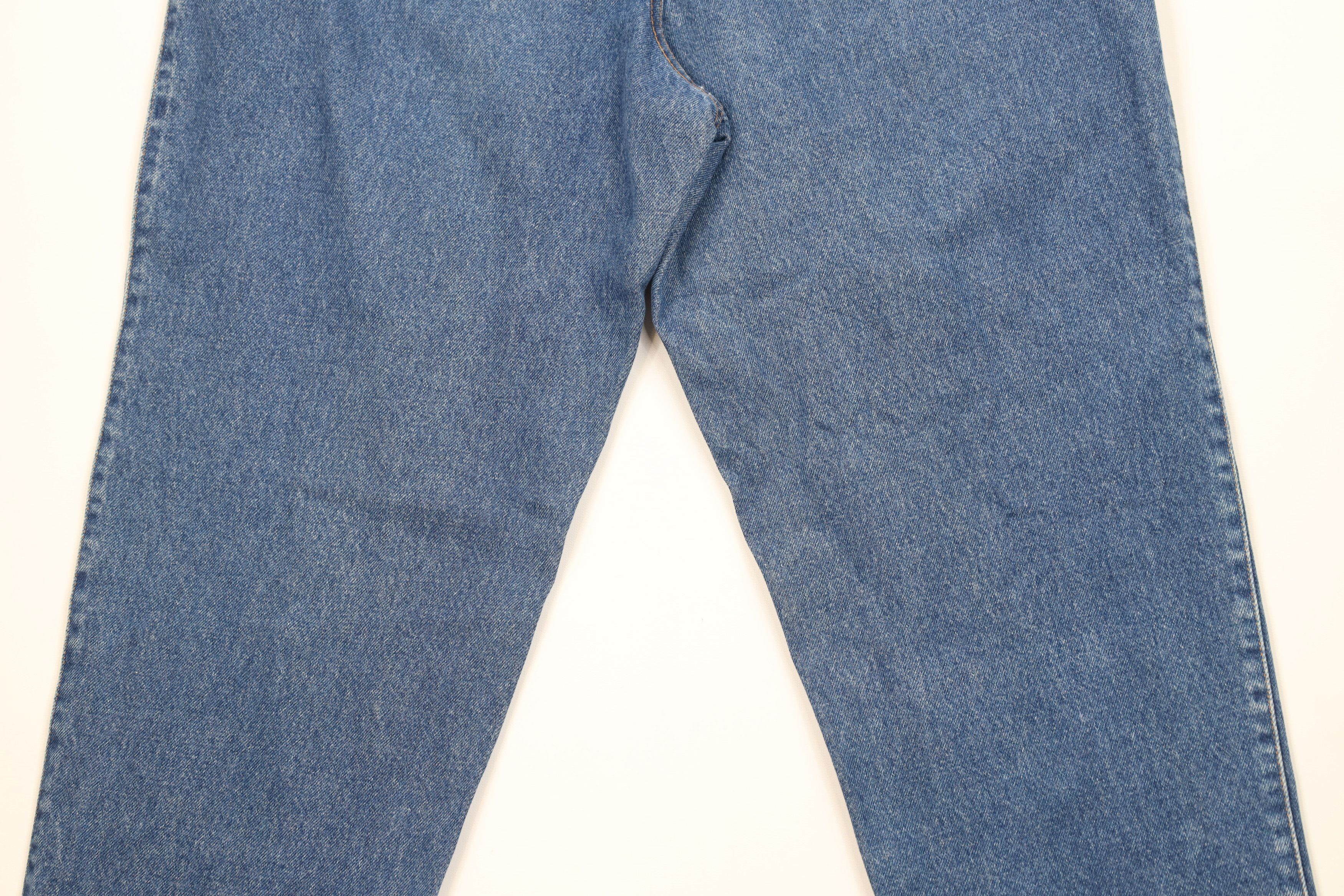 Vintage Vintage 90s Armani Jeans Spell Relaxed Tapered Leg Jeans USA Size 36" / US 14 / IT 50 - 12 Thumbnail