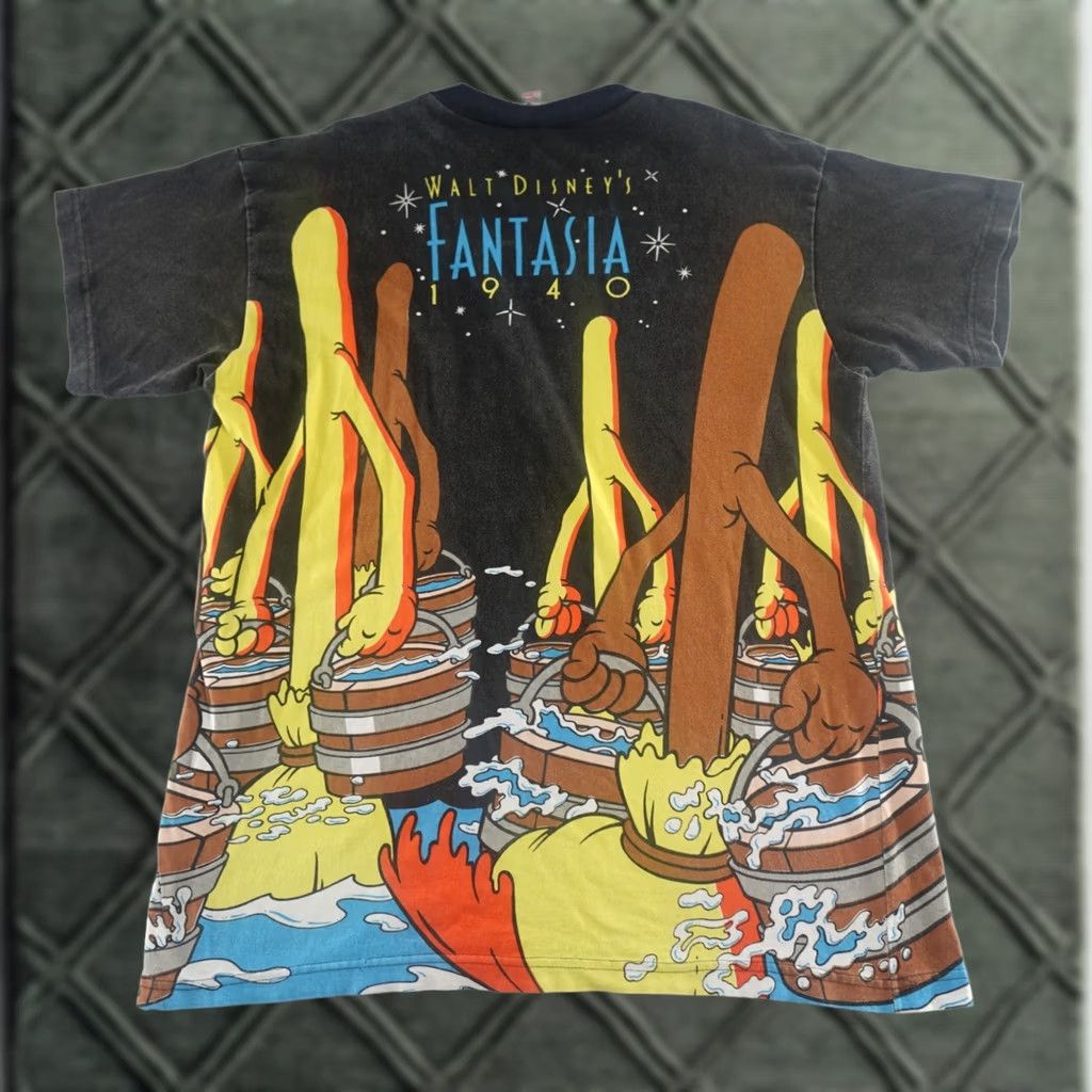 Disney Disney T-Shirt Men's XL L/XL (23X30) Fantasia Mickey All Over Print AOP Vintage Shirt Size US XL / EU 56 / 4 - 1 Thumbnail