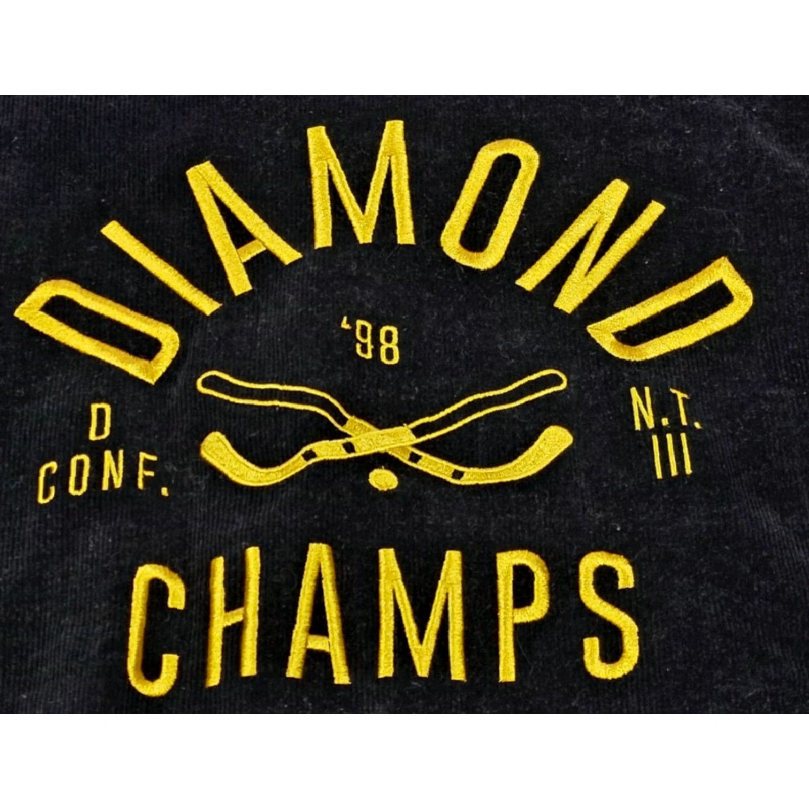 Diamond Supply Co. Diamond Supply Co. Corduroy Stadium Varsity Jacket Men M Snap Bomber Black Gold Size US M / EU 48-50 / 2 - 4 Thumbnail