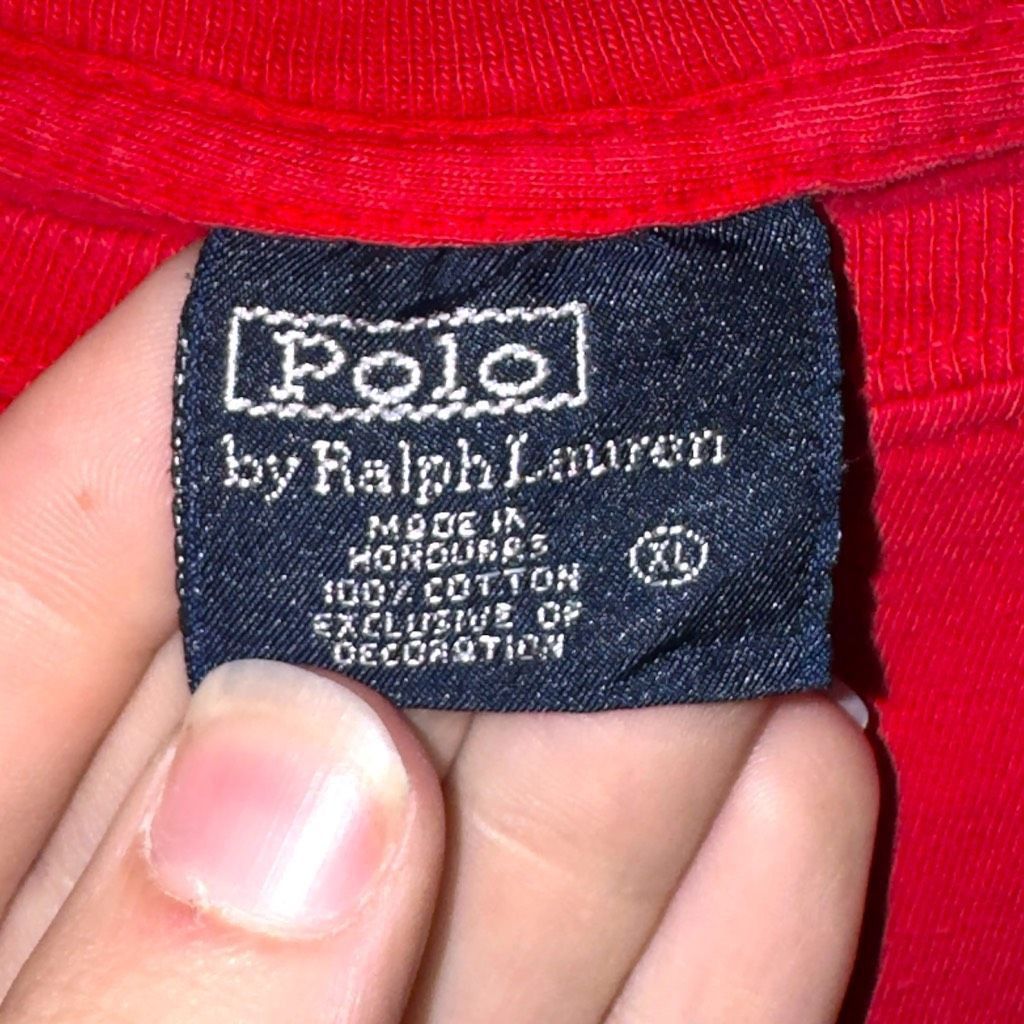 Polo Ralph Lauren 90s Polo Ralph Lauren Ralph Red Cotton S/S T-Shirt Sz XL Size US XL / EU 56 / 4 - 2 Thumbnail