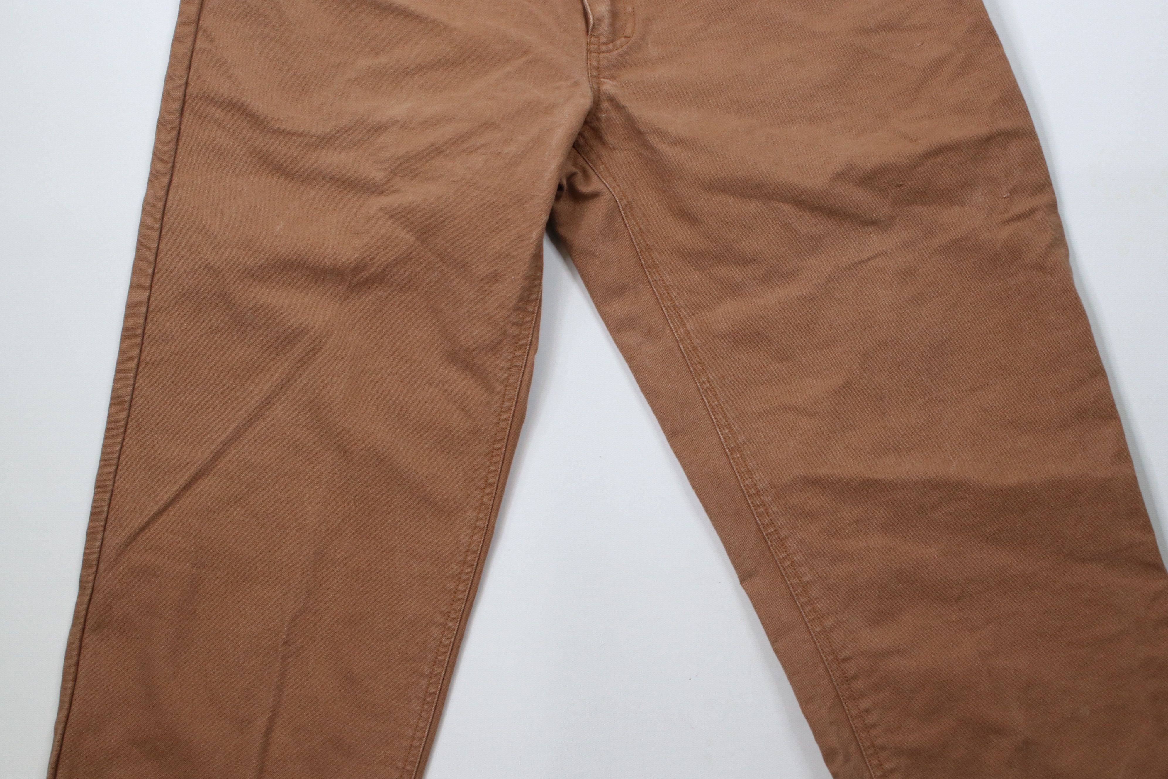Cabelas × Vintage Vintage 90s Cabelas Distressed Canvas Pants Brown Cotton Size US 34 / EU 50 - 3 Thumbnail