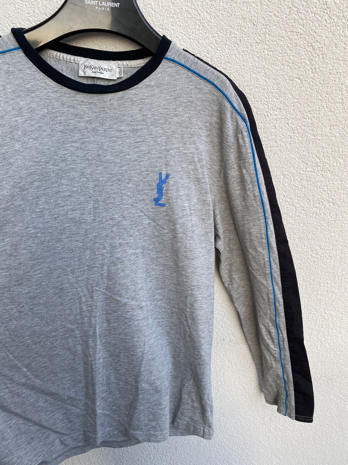 Yves Saint Laurent Big Logo YSL Longsleeve Rare Size US L / EU 52-54 / 3 - 11 Thumbnail