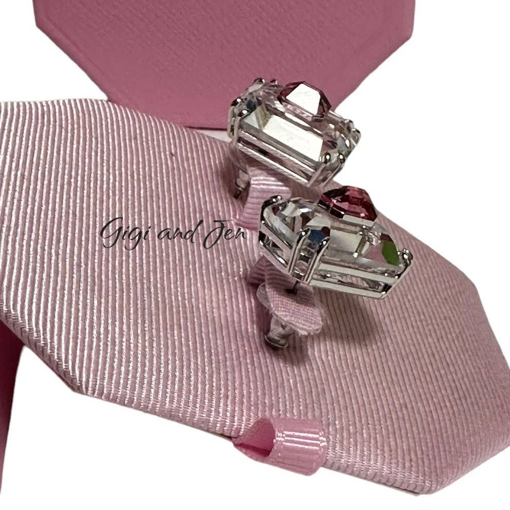 Swarovski Swarovski Chroma stud earrings Octagon cut, Pink Size ONE SIZE - 4 Thumbnail
