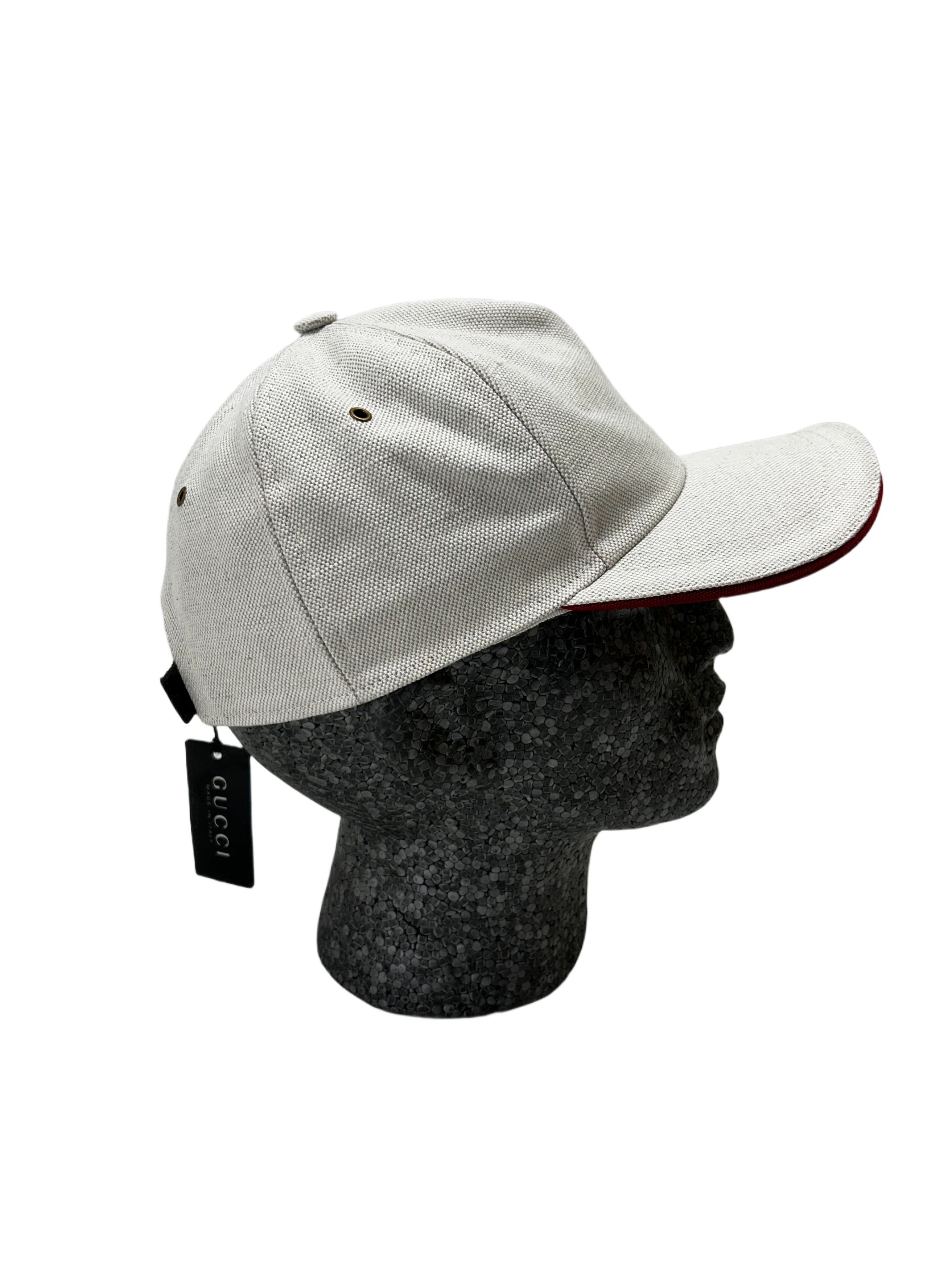 Gucci Gucci Off White Velcro 'Snap Back' Style Baseball Cap Size 36 - 2 Thumbnail